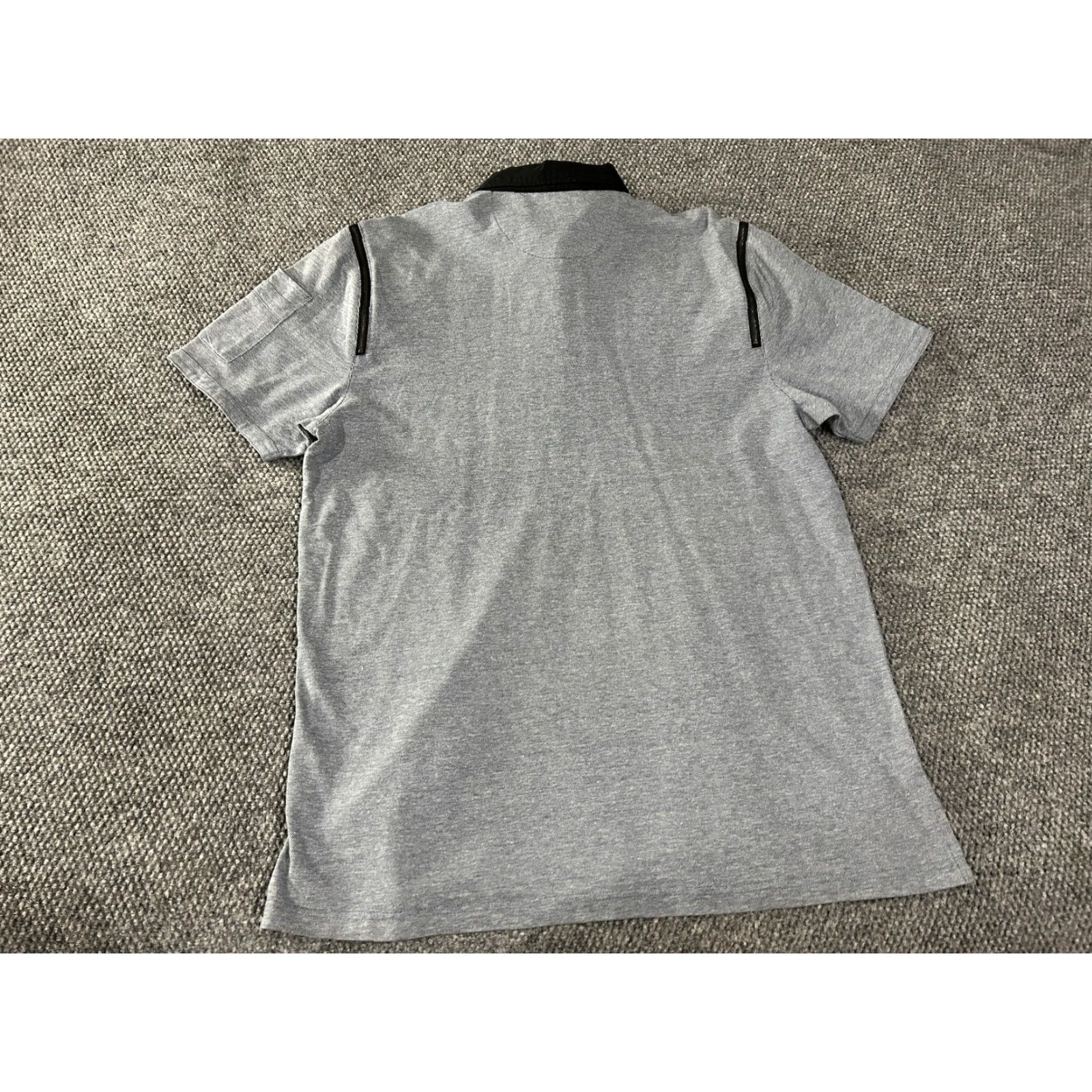 Sean John SEAN JOHN Polo Shirt Mens 3XL Gray Contrast Collar Zip Pocket Short Sleeve Polo Mens 3XL Gray Size US XXL / EU 58 / 5 - 6 Thumbnail