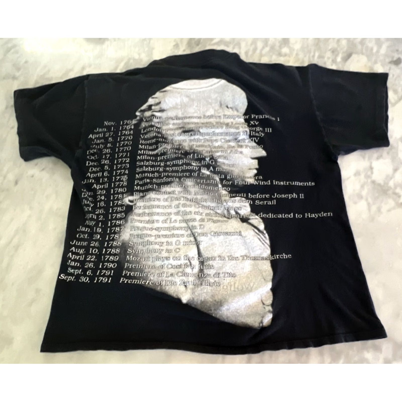 Doublet VINTAGE Mozart Single Stitch T-Shirt Men’s XL Black Face Double Sided Shirt Mens XL Black 90s Size US XL / EU 56 / 4 - 4 Thumbnail