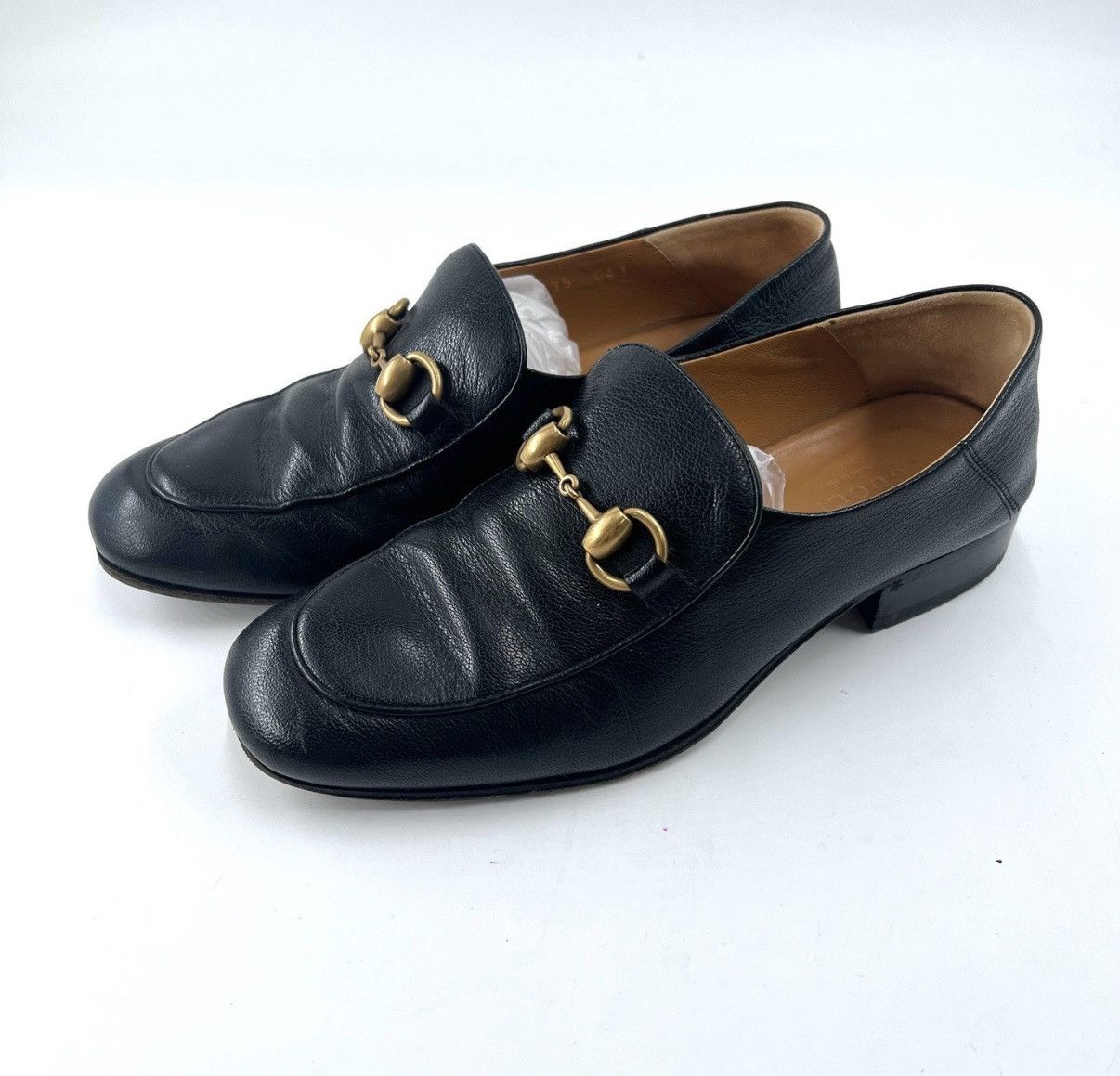 Gucci Gucci Women's Black Horsebit Convertible Heel Loafers K12 Size US 5 / IT 35 - 1 Thumbnail
