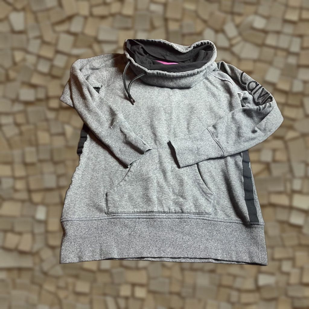 Calvin Klein Calvin Klein Sweater Women's Medium Gray Cowlneck Activewear Drawstring Pullover (Regular) Womens Size M / US 6-8 / IT 42-44 - 1 Thumbnail