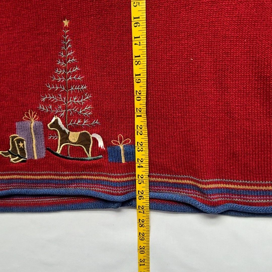 Vintage Vintage C.J. Banks Christmas Cardigan Western Santa Red 2X Size L / US 10 / IT 46 - 13 Thumbnail