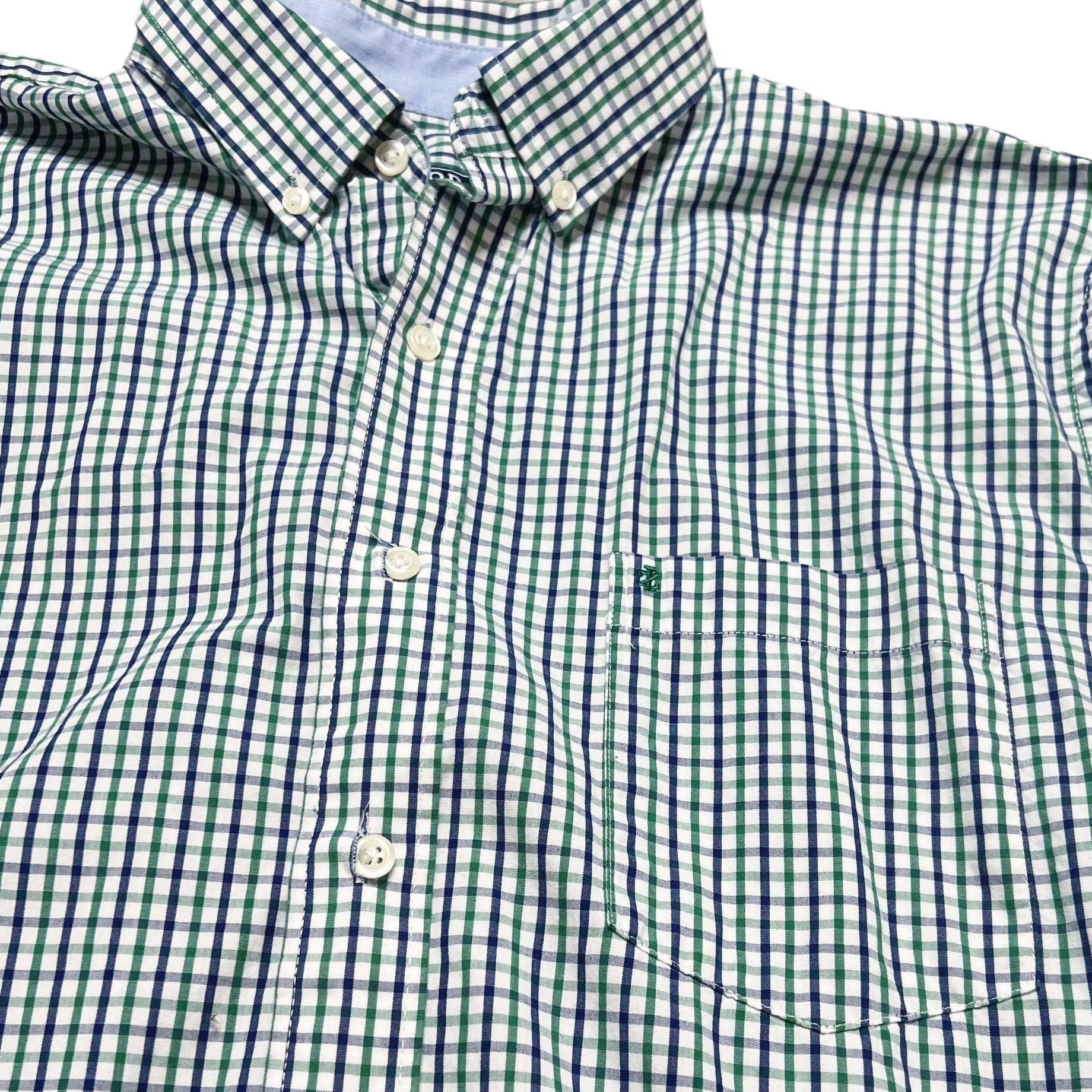 Izod IZOD Shirt Mens Size L White Blue Green Plaid Button Down Ca Size US L / EU 52-54 / 3 - 2 Thumbnail