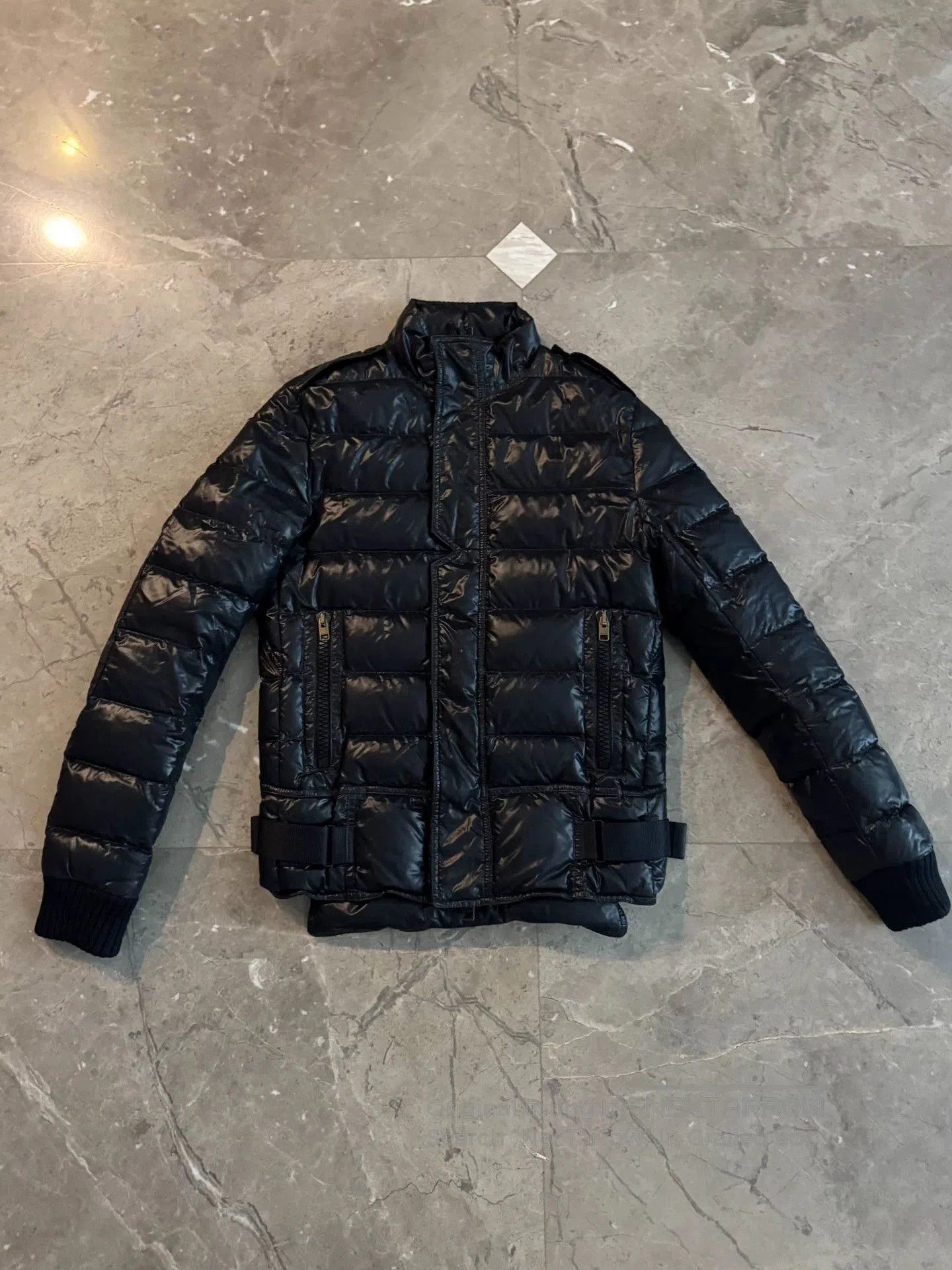 Dior Black Leather Jacket with Belted Waist. Size US S / EU 44-46 / 1 - 3 Thumbnail