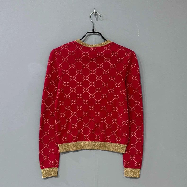 Gucci Gucci Gold thread full print knitted long sleeves 2502-Next Size US XS / EU 42 / 0 - 3 Thumbnail