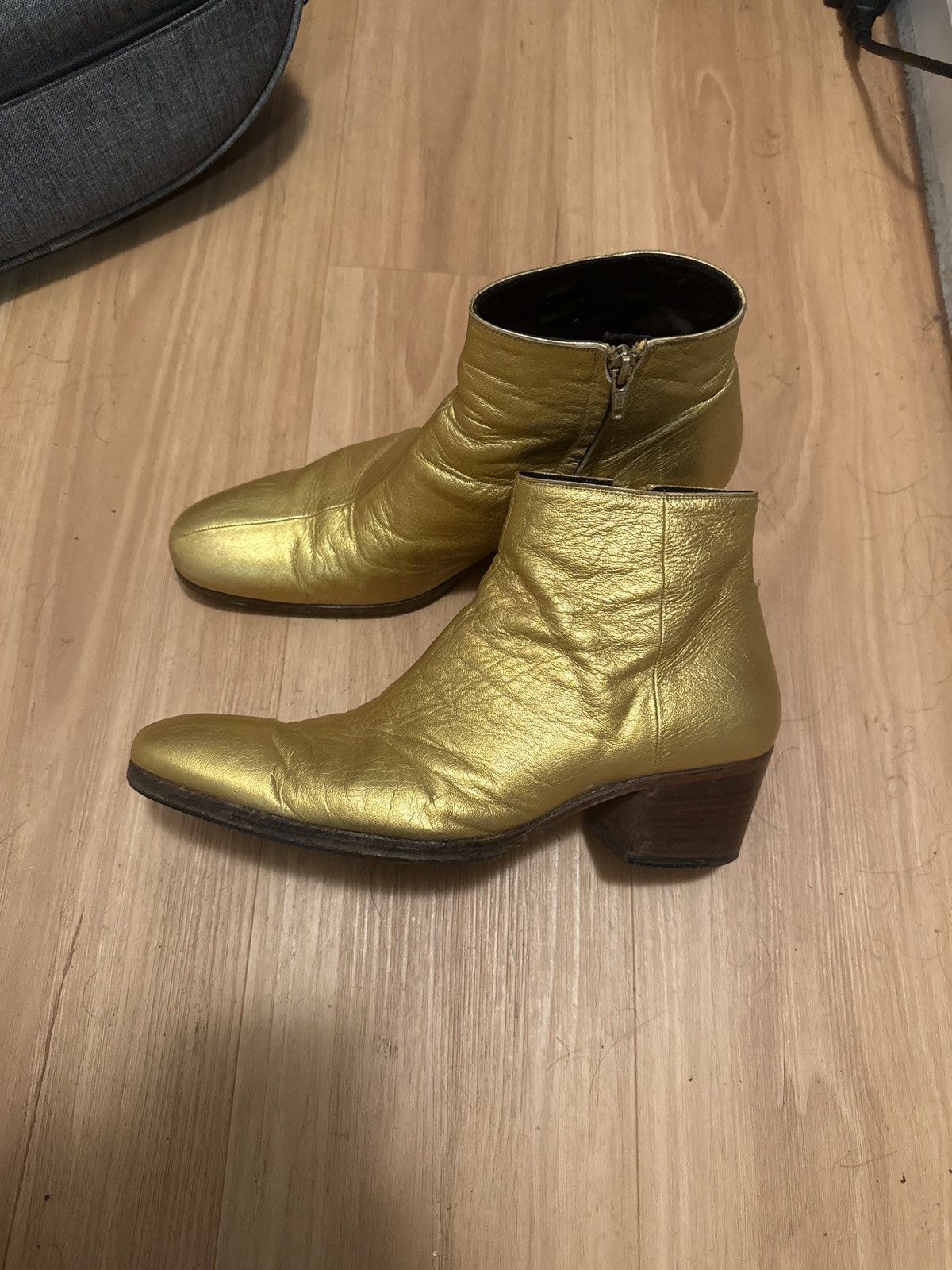 Dior Diorhomme05AW“In The Morning”gold boots Size US 7.5 / EU 40-41 - 4 Thumbnail