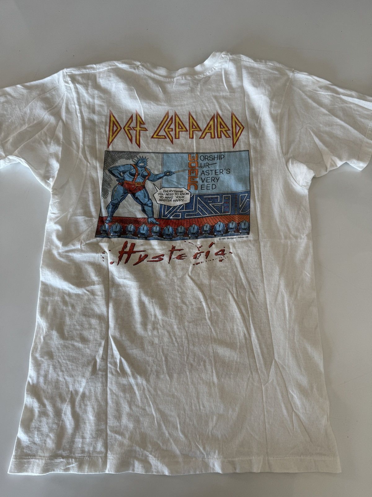 Def Leppard *RARE* VINTAGE 80s 1987 DEF LEPPARD HYSTERIA TOUR COMICS Size US L / EU 52-54 / 3 - 11 Thumbnail