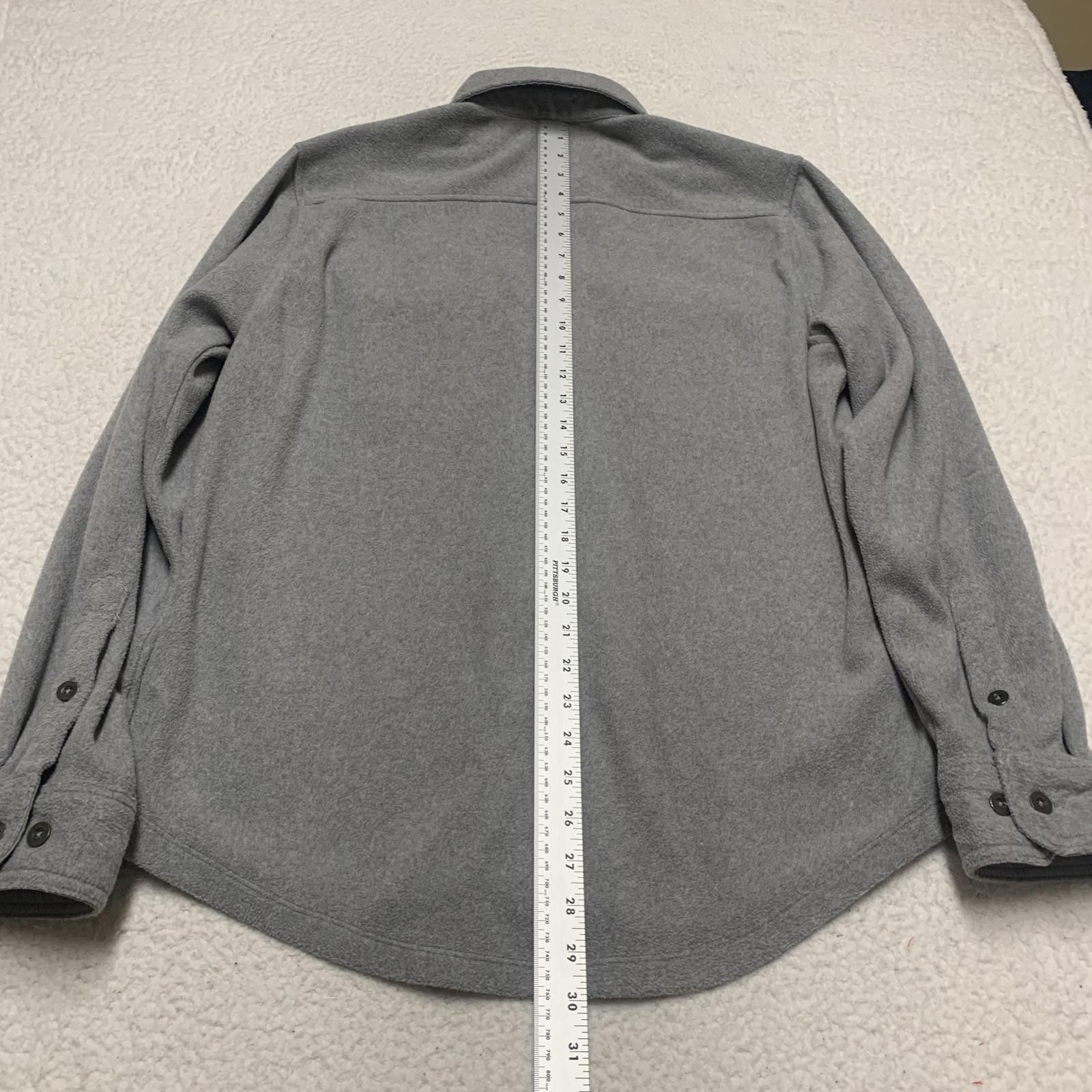George George Men's Medium Gray Button-Up Flannel Shirt Size US M / EU 48-50 / 2 - 9 Thumbnail
