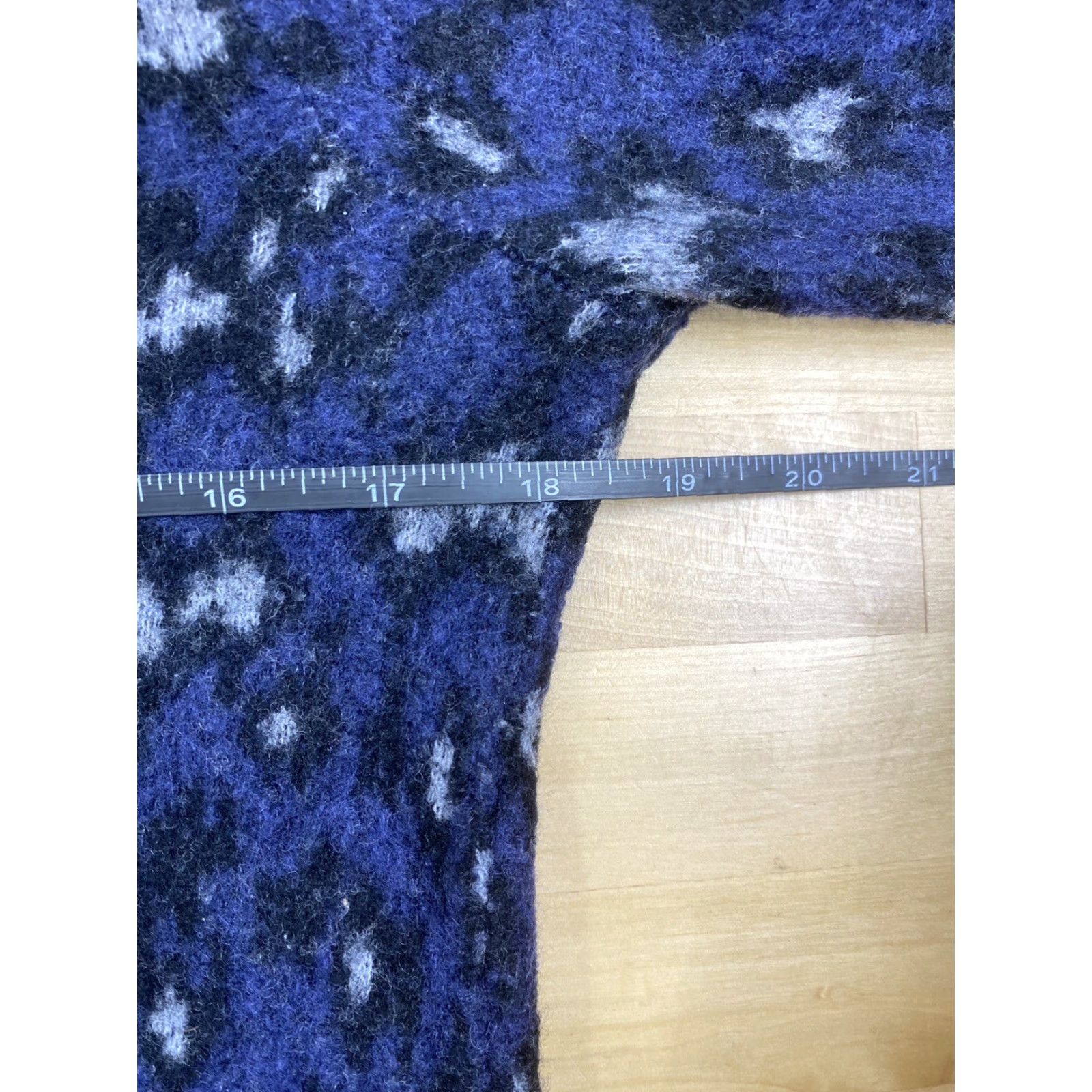 Athleta Athleta Womens Sweater M Blue Pattern Merino Wool Blend Casual Pullover #8145 Size M / US 6-8 / IT 42-44 - 7 Thumbnail