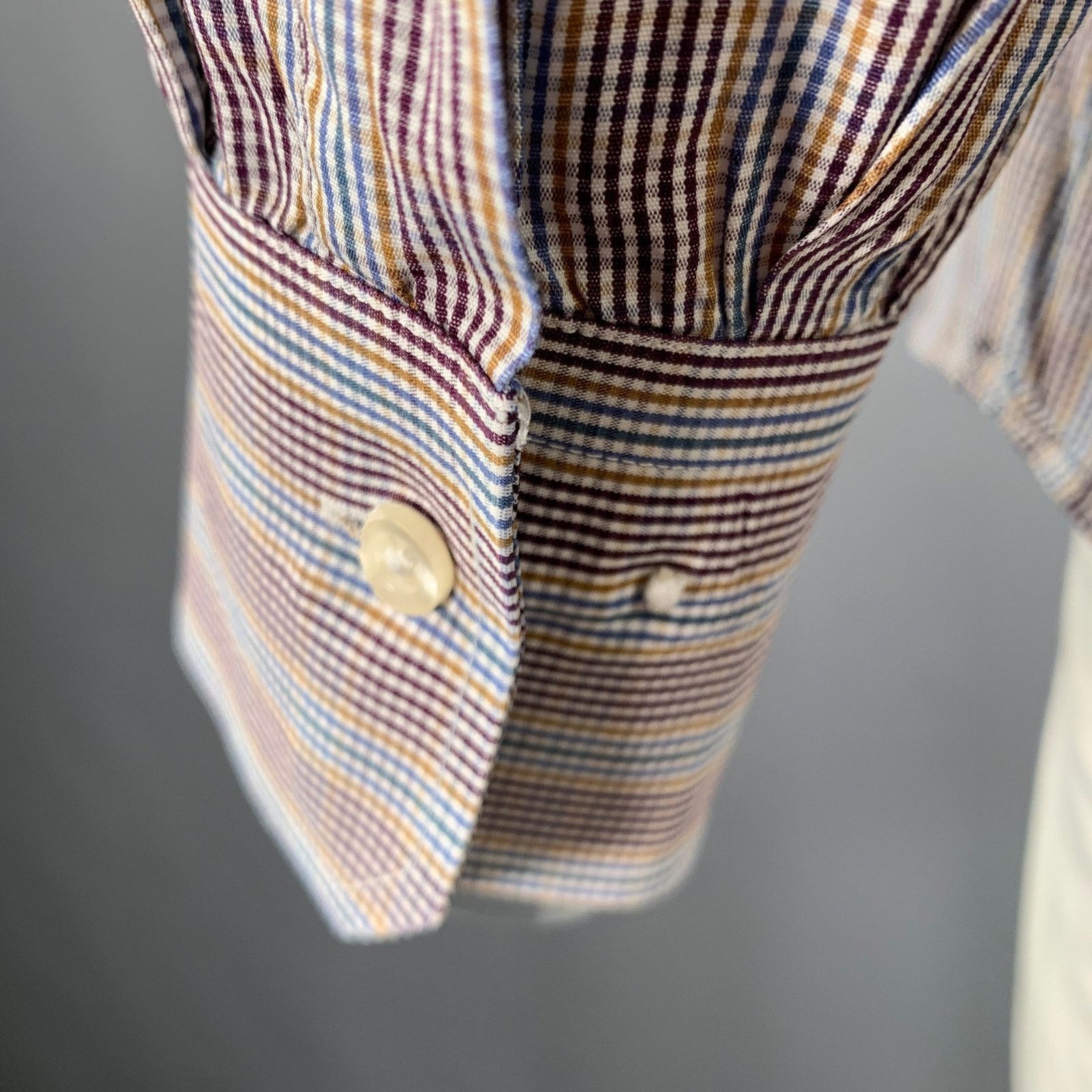 Size XL Multi Color Checkered Cotton Long Sleeve Shirt