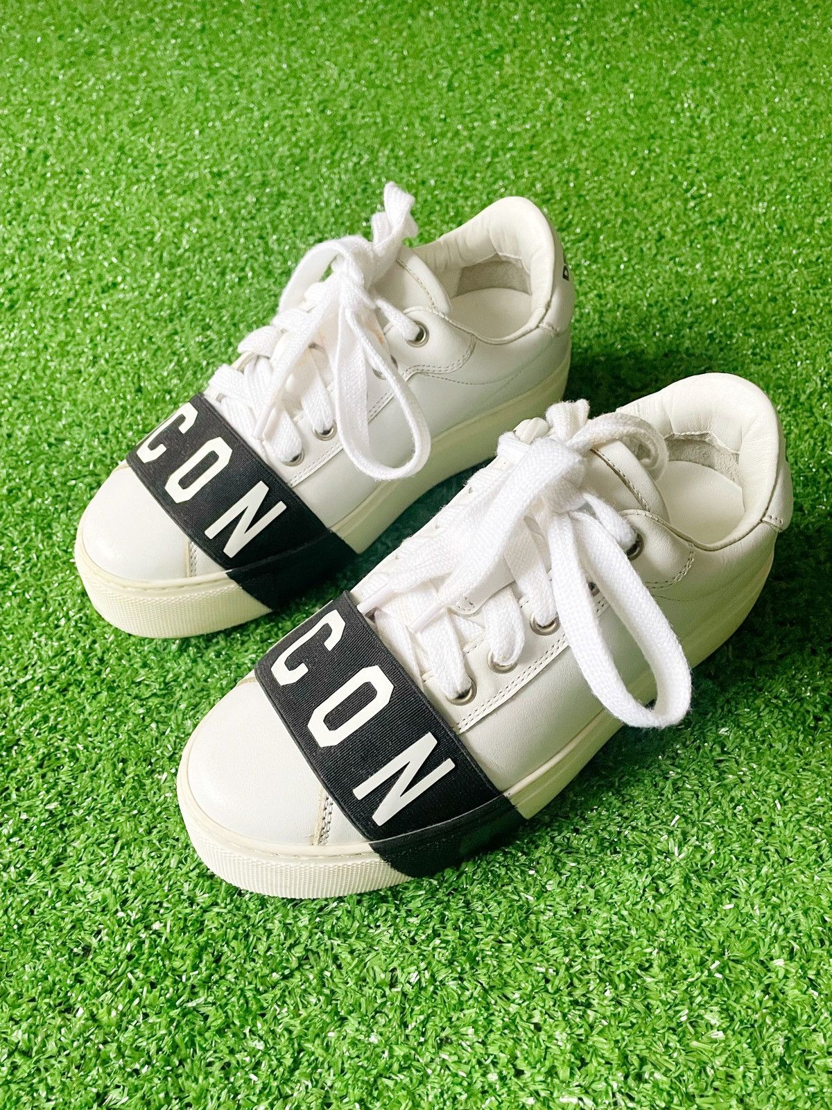 Dsquared2 Dsquared ICON Women Leather Sneakers Big Logo High Sole 36 Size US 6 / IT 36 - 4 Thumbnail