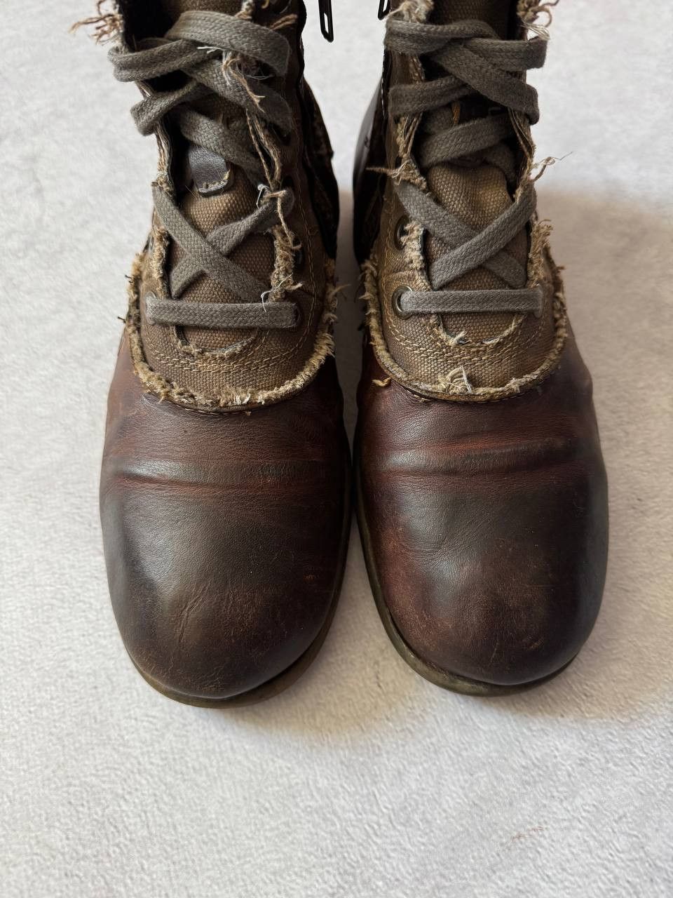 Replay Replay Avant Garde Distressed Leather Double Zip Boots Size US 8 / EU 41 - 7 Thumbnail