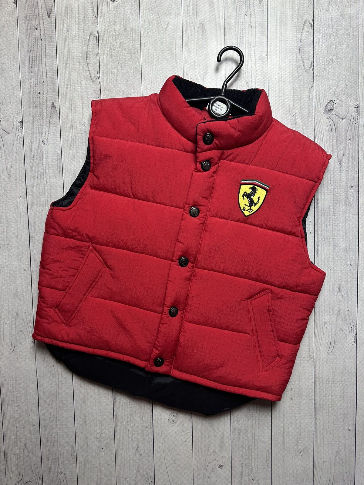 image of Vintage Ferrari Racing Vest Size S Logo Red, Men's