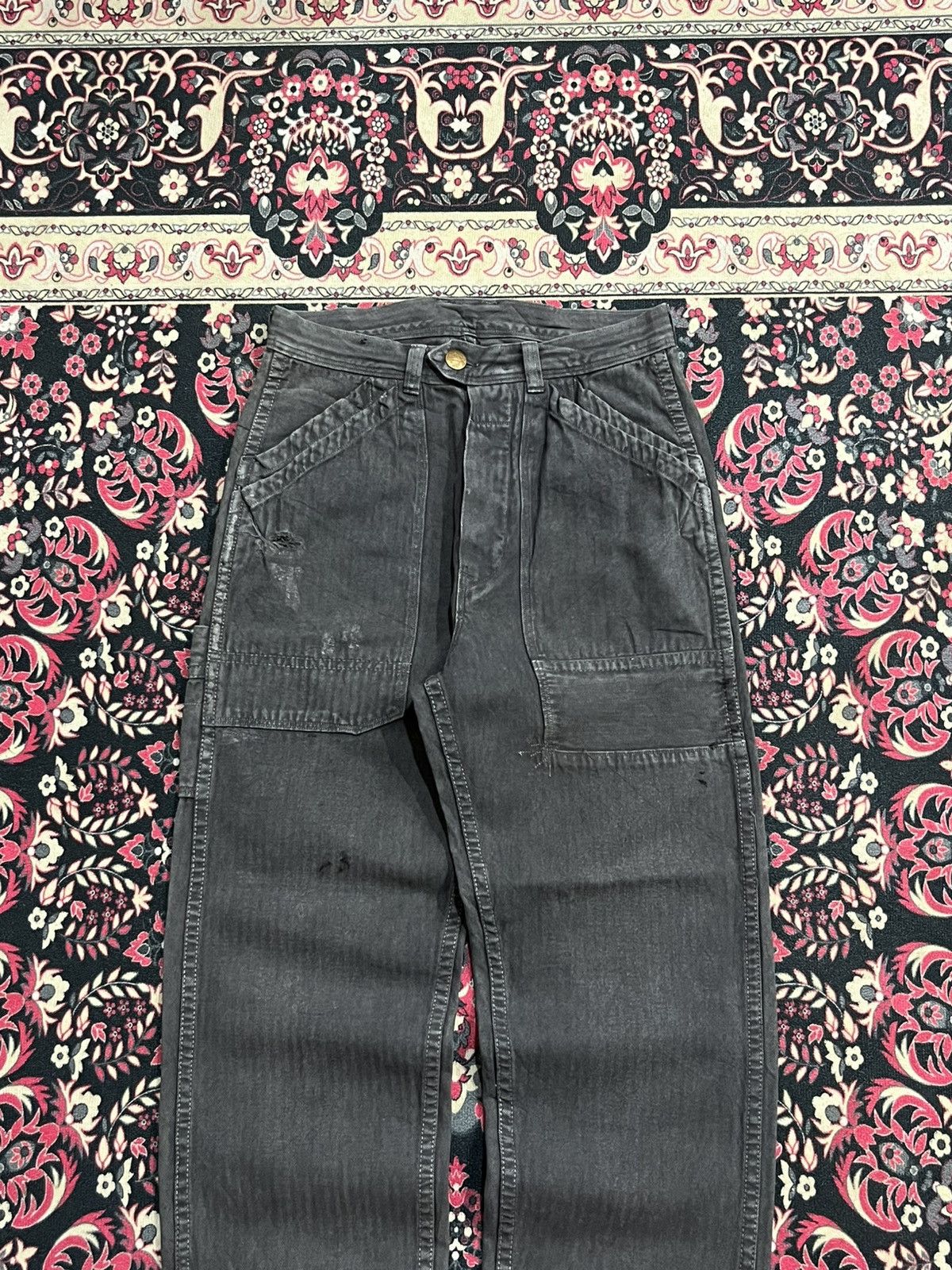 Carhartt Vintage Japan RNA Inc. Grey Carpenter Distressed Pocket Pant Size US 28 / EU 44 - 3 Thumbnail
