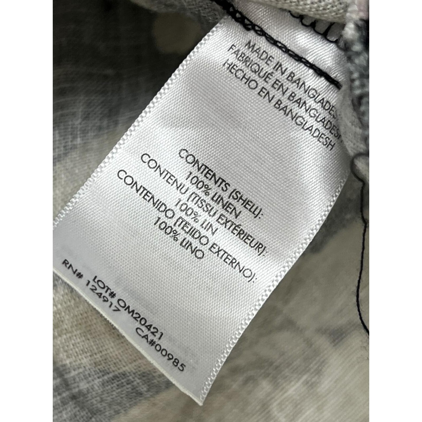 Onia Onia Women Jack Long Sleeve Linen Full-Zip Floral XL A000664 Size XL / US 12-14 / IT 48-50 - 5 Thumbnail