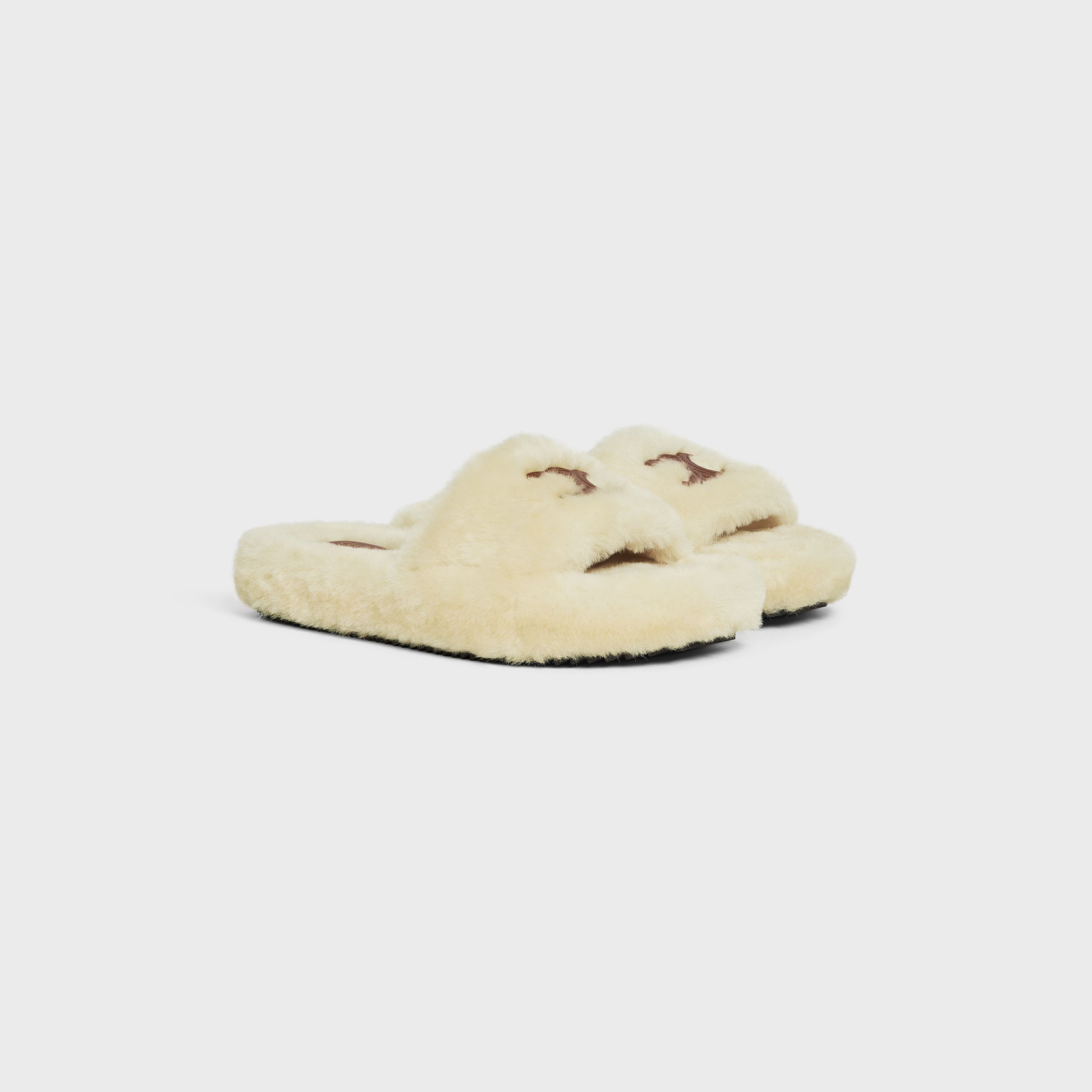 Celine CELINE FUR SLIDES IN SHEARLING Size US 5 / IT 35 - 1 Thumbnail