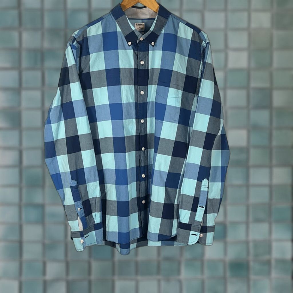 Bonobos Bonobos Button-Up Shirt XL Blue Slim Fit Long Sleeve Men’s Shirt Size US XL / EU 56 / 4 - 1 Thumbnail