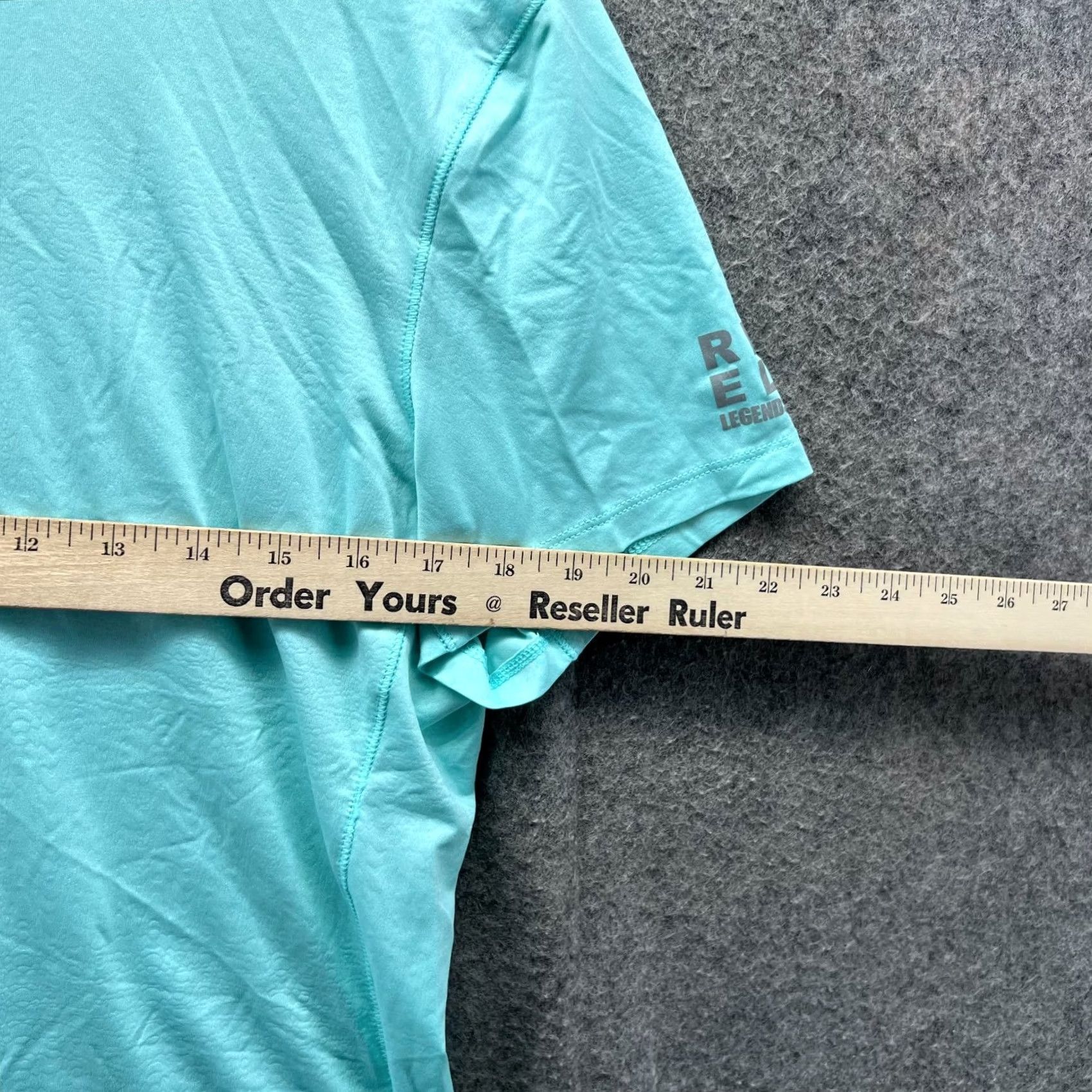 Vintage Reel Legends Shirt Women L Teal 1/4 Zip Short Sleeve Performance Activewear Fishing Decade? Size L / US 10 / IT 46 - 3 Thumbnail