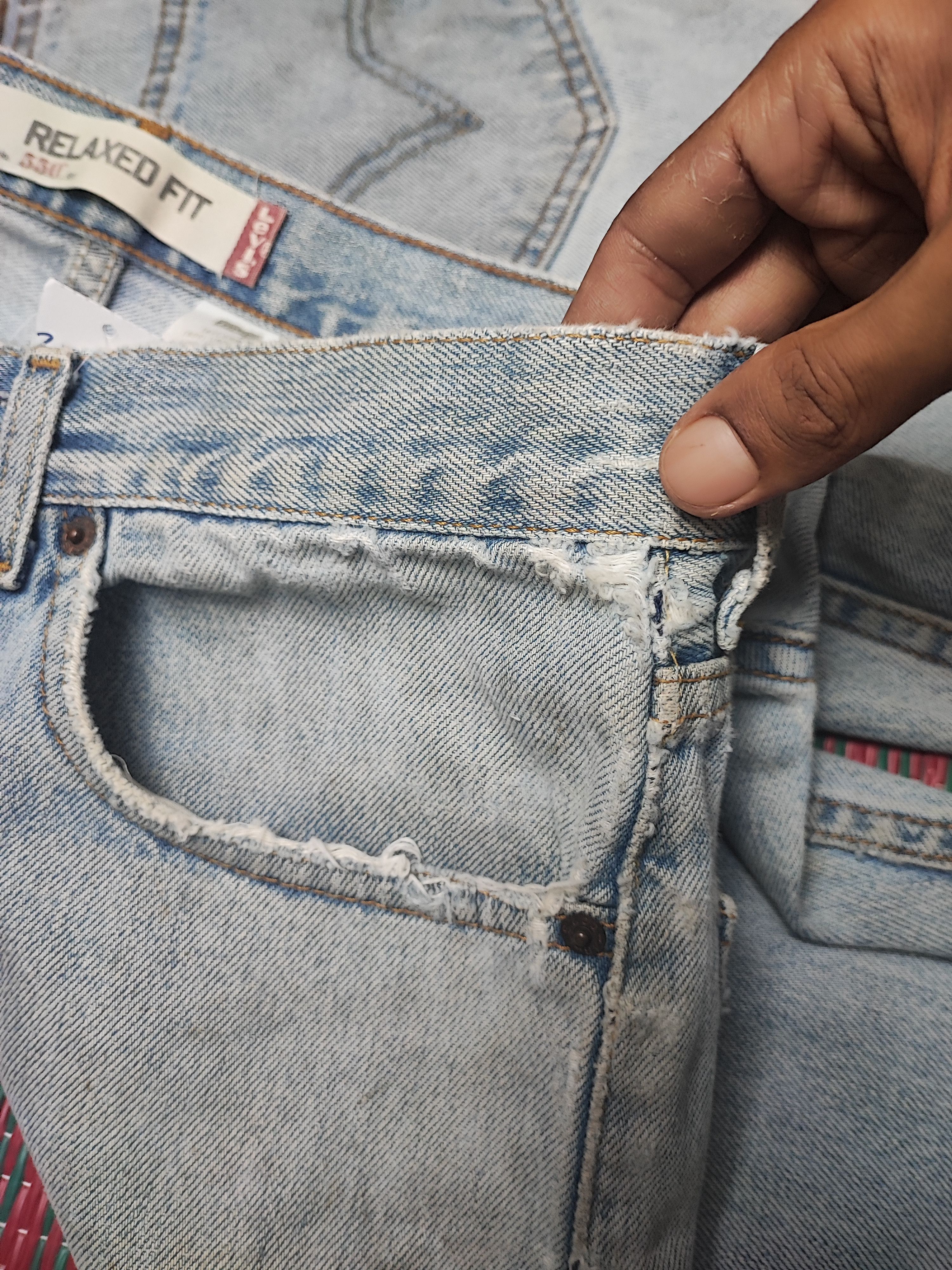 Levi's × Levi's Vintage Clothing × Vintage Vintage levis 550 Painted Jeans Relaxed Fit Size US 35 - 15 Thumbnail