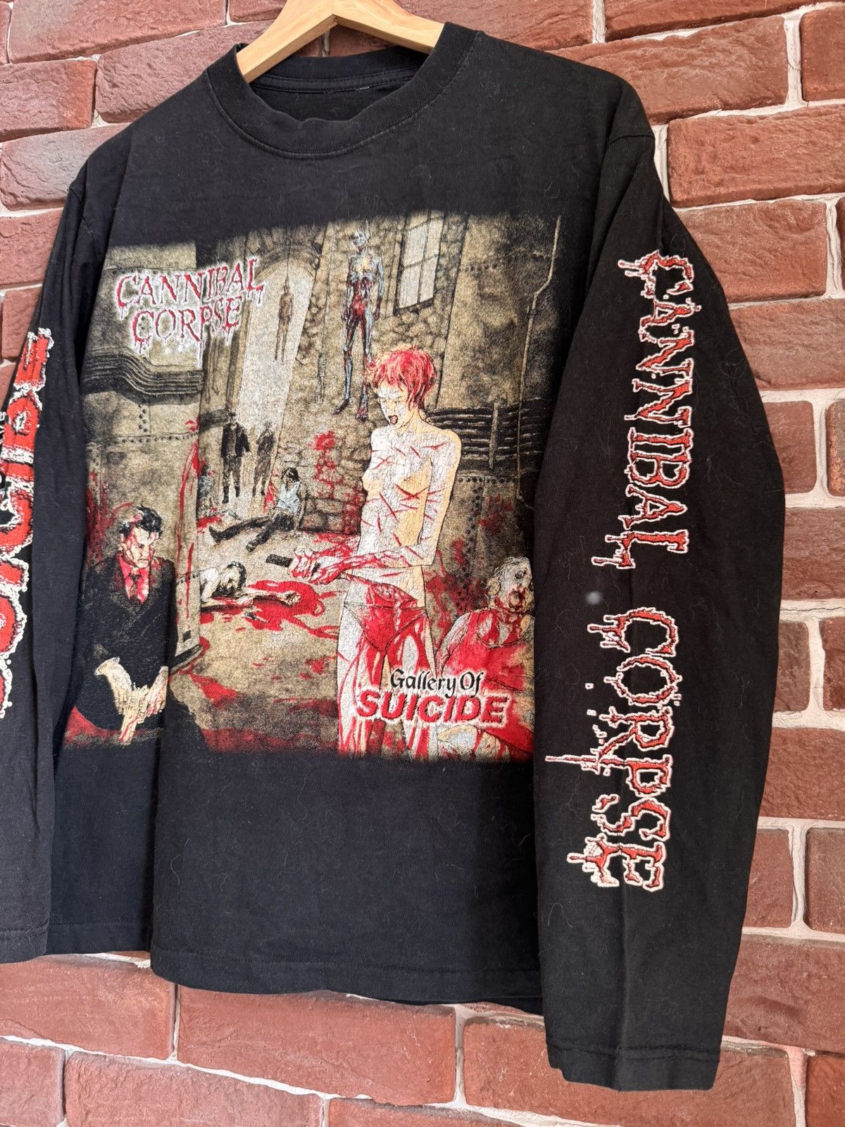 Band Tees Rare 90s Cannibal Corpse Gallery Death Metal Band Tee L Size US M / EU 48-50 / 2 - 5 Thumbnail