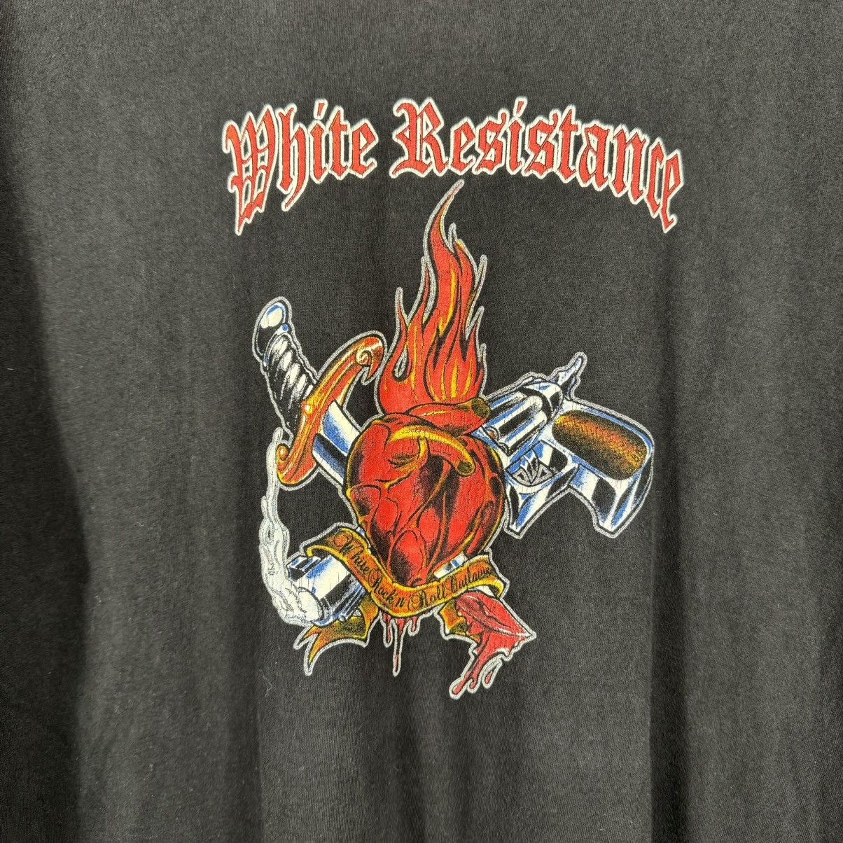 Band Tees × Vintage White Resistance White Rock 'N' Roll Outlaws Band T-Shirt Size US XL / EU 56 / 4 - 5 Thumbnail
