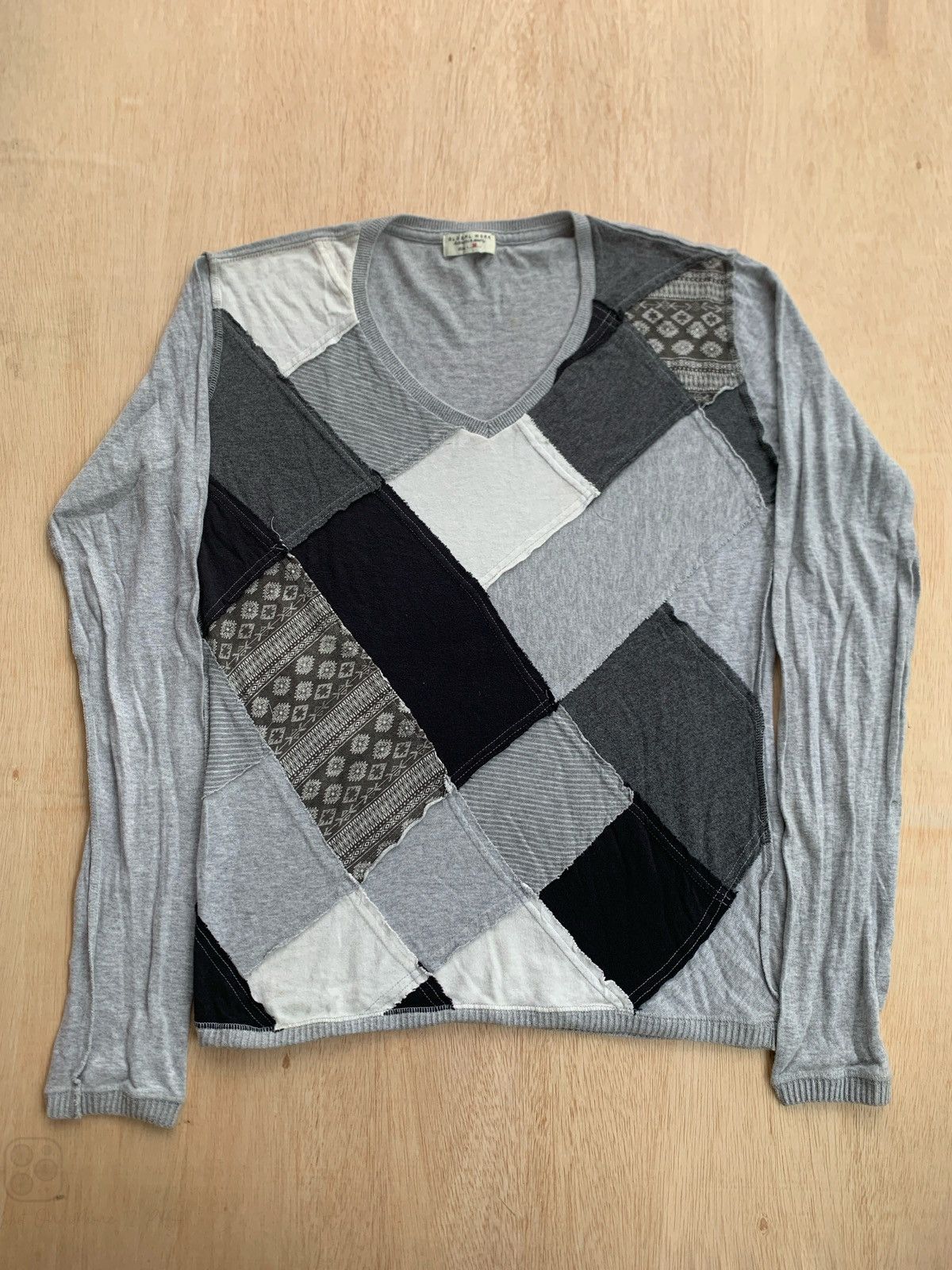 Global Work × Japanese Brand Global Work Patchwork kapital Style Longsleeve Size US M / EU 48-50 / 2 - 1 Thumbnail