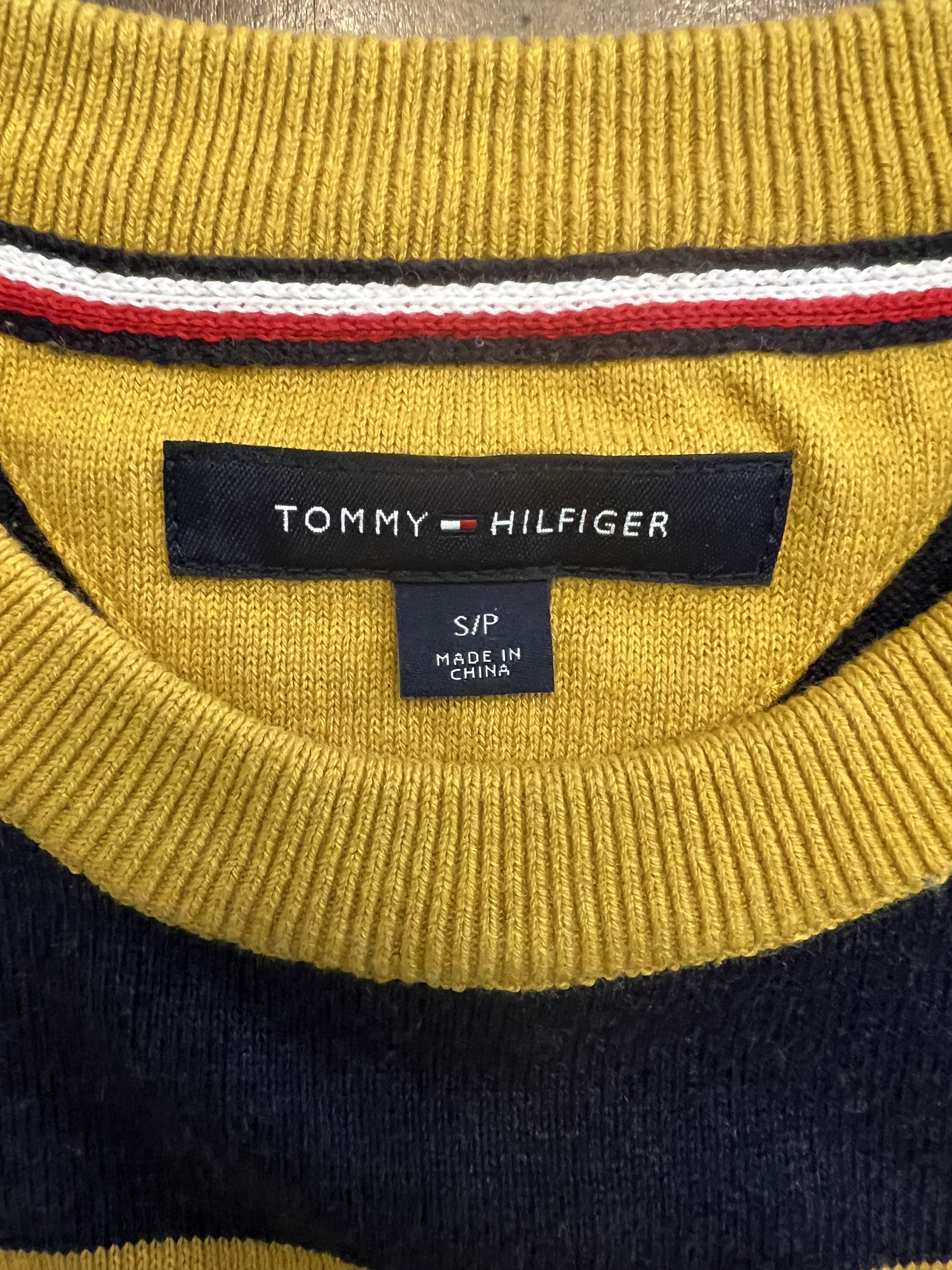 Tommy Hilfiger Tommy Hilfiger blue/yellow striped sweater, men's, small Size US S / EU 44-46 / 1 - 3 Thumbnail