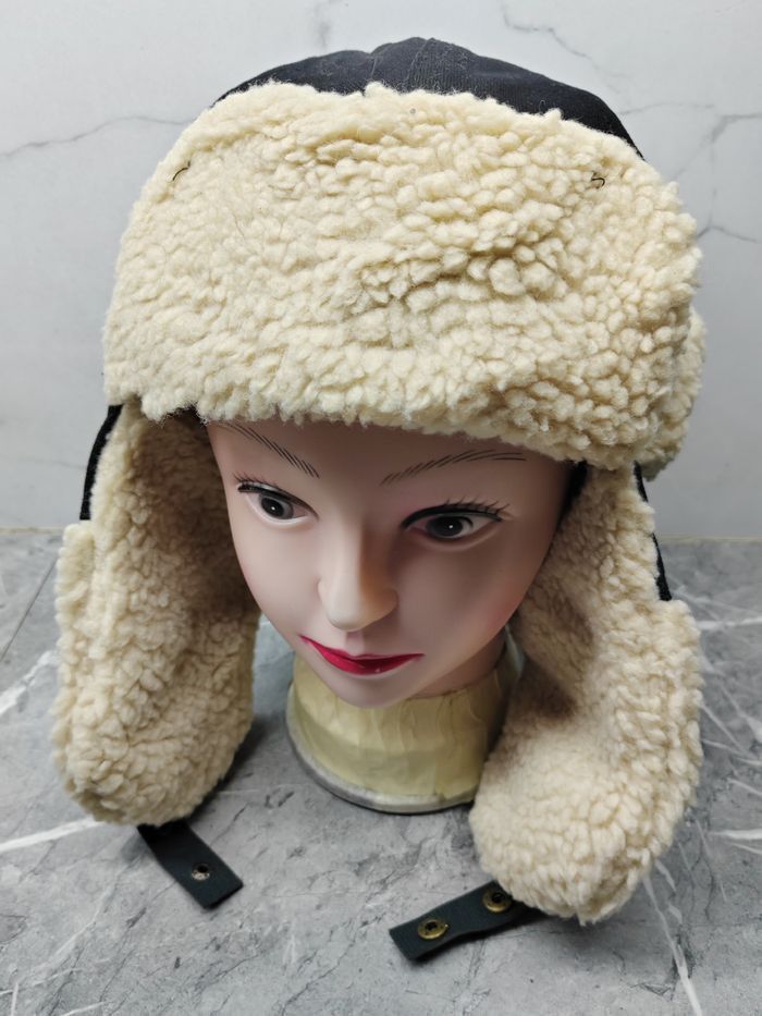 Vintage Vintage Y2k Fleece Earflap Cap Hat Size ONE SIZE - 2 Thumbnail