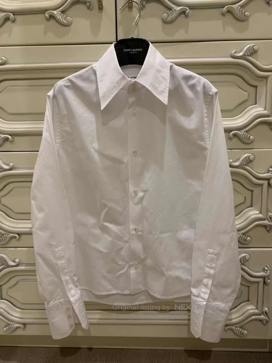 Saint Laurent Paris Saint Laurent White Button-Front Shirt. Size S / US 4 / IT 40 - 1 Thumbnail