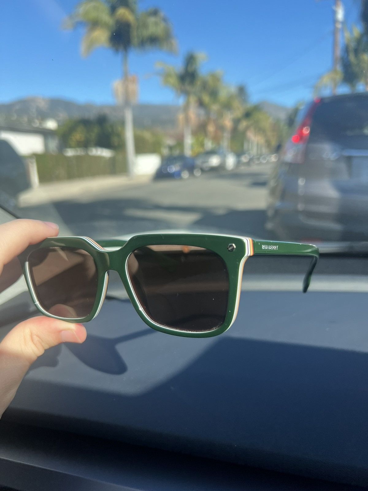 image of Burberry Sunglasses Green/red, Men's