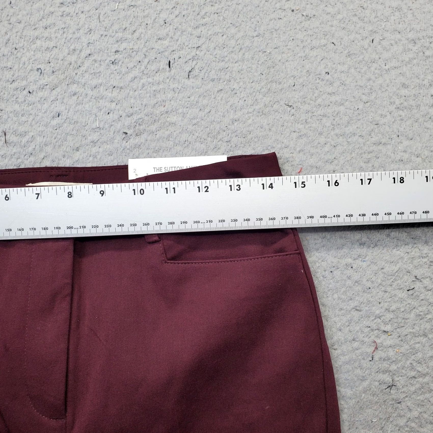 Loft LOFT The Sutton Ankle Flare Pants Womens 2 Burgundy Stretch Regular Flat Front Pants Womens 2 Burgundy LOFT Size 26" / US 2 / IT 38 - 6 Thumbnail