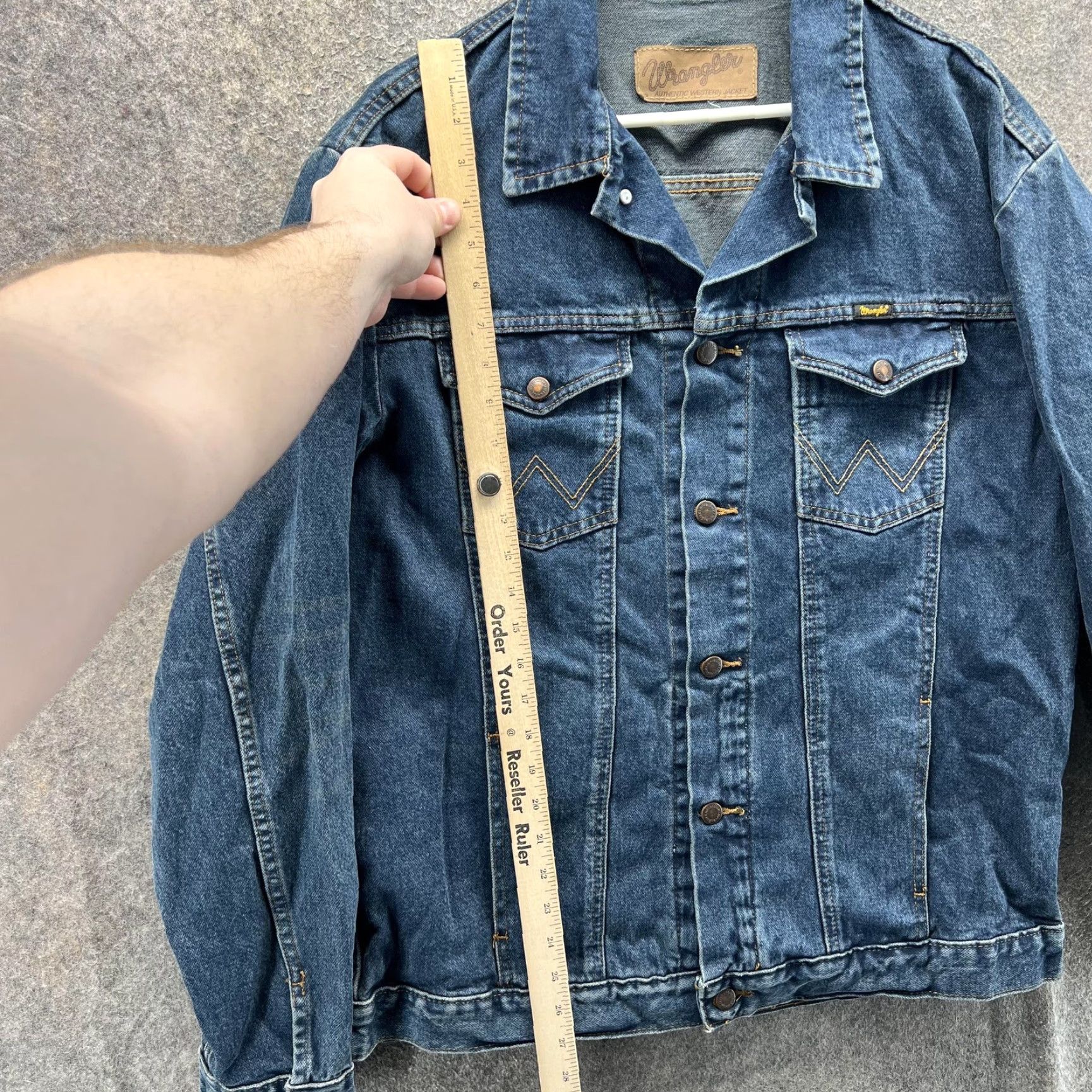 Wrangler VINTAGE Wrangler Denim Jacket Mens L Blue Denim Button M-159 Western Trucker USA 90s Mens Size US L / EU 52-54 / 3 - 4 Thumbnail