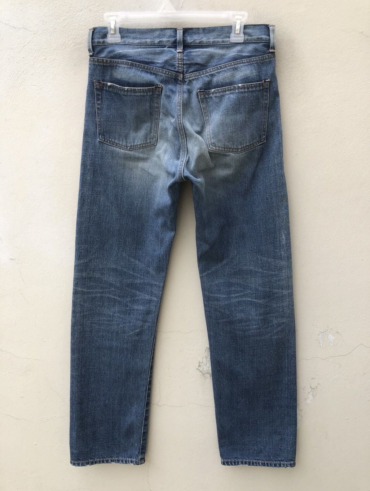 YAECA YEACA Japan Faded Blue Denim Selvedge Jeans Size US 30 / EU 46 - 14 Thumbnail