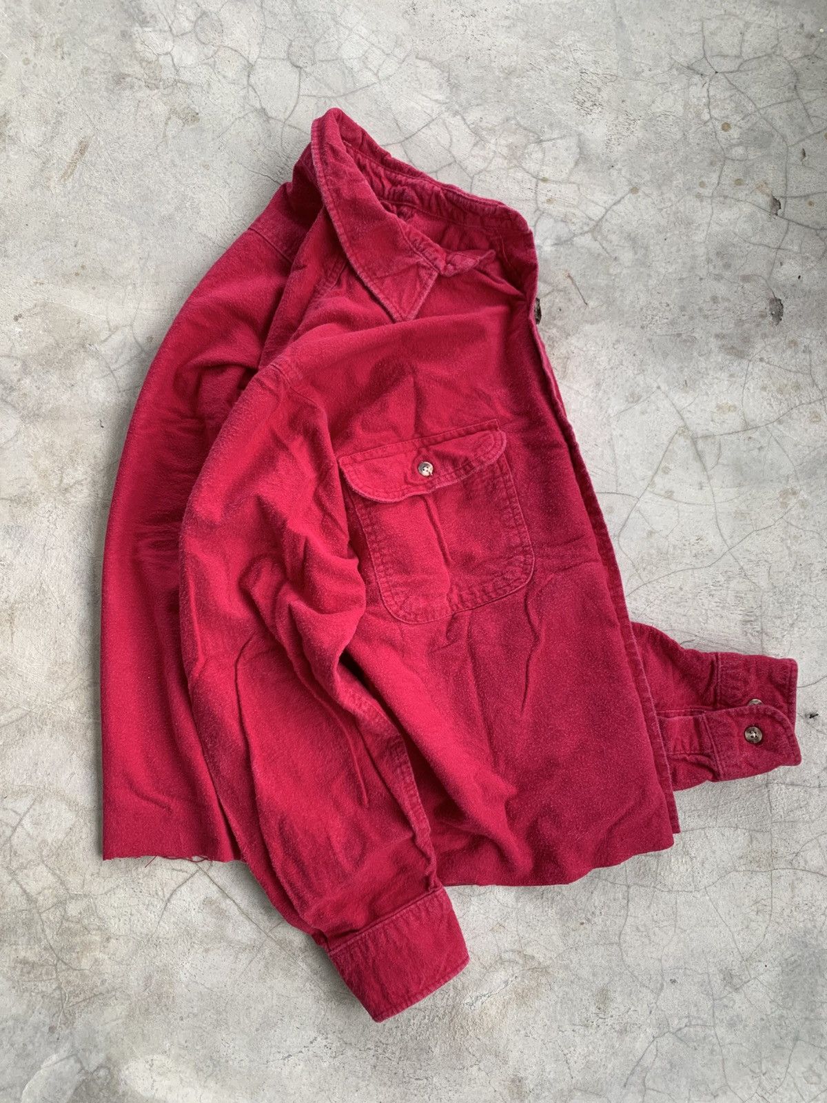 Vintage Cropped button up shirt double pocket fivebrother boxy Size US L / EU 52-54 / 3 - 3 Thumbnail
