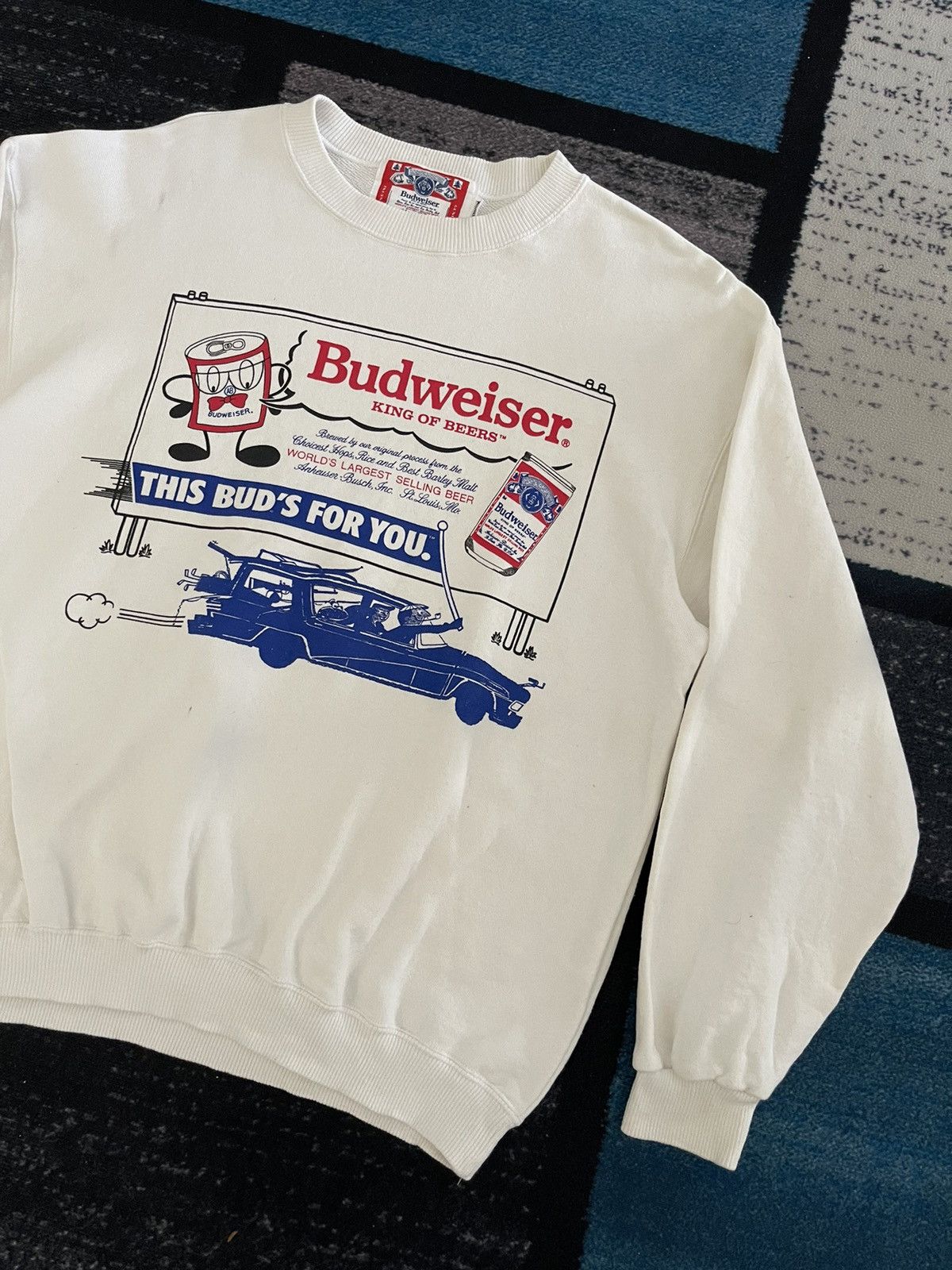 Vintage Vintage Budweiser This Bud’s For You Sweatshirt Size US M / EU 48-50 / 2 - 3 Thumbnail