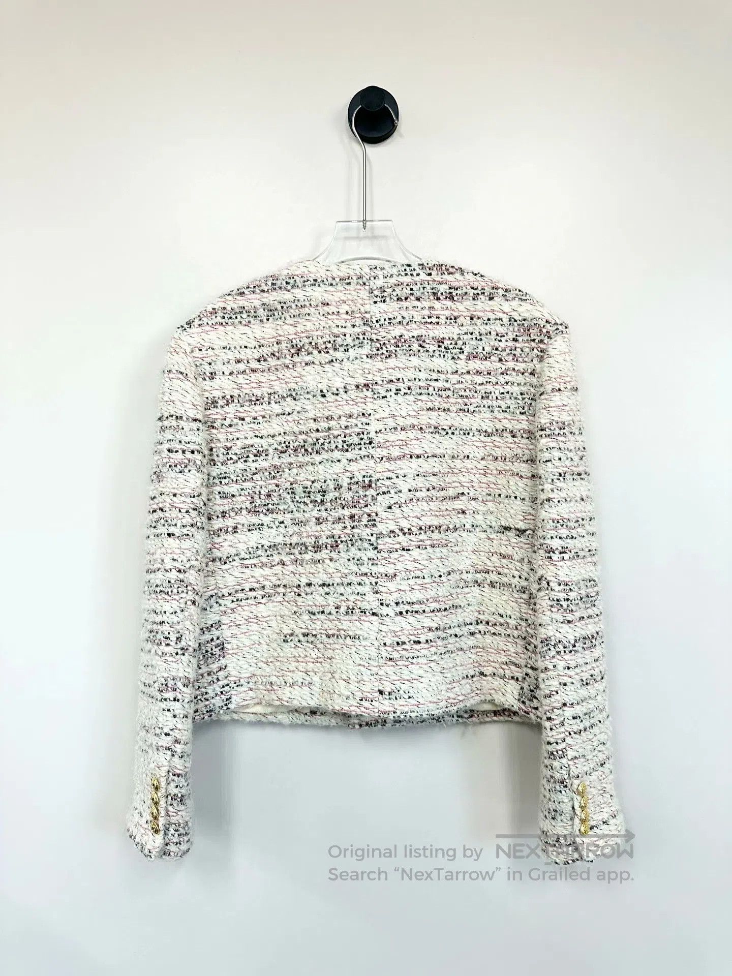 Celine CELINE Patterned Chanel-Style Striped Jacket with Gold But Size XS / US 0-2 / IT 36-38 - 2 Thumbnail