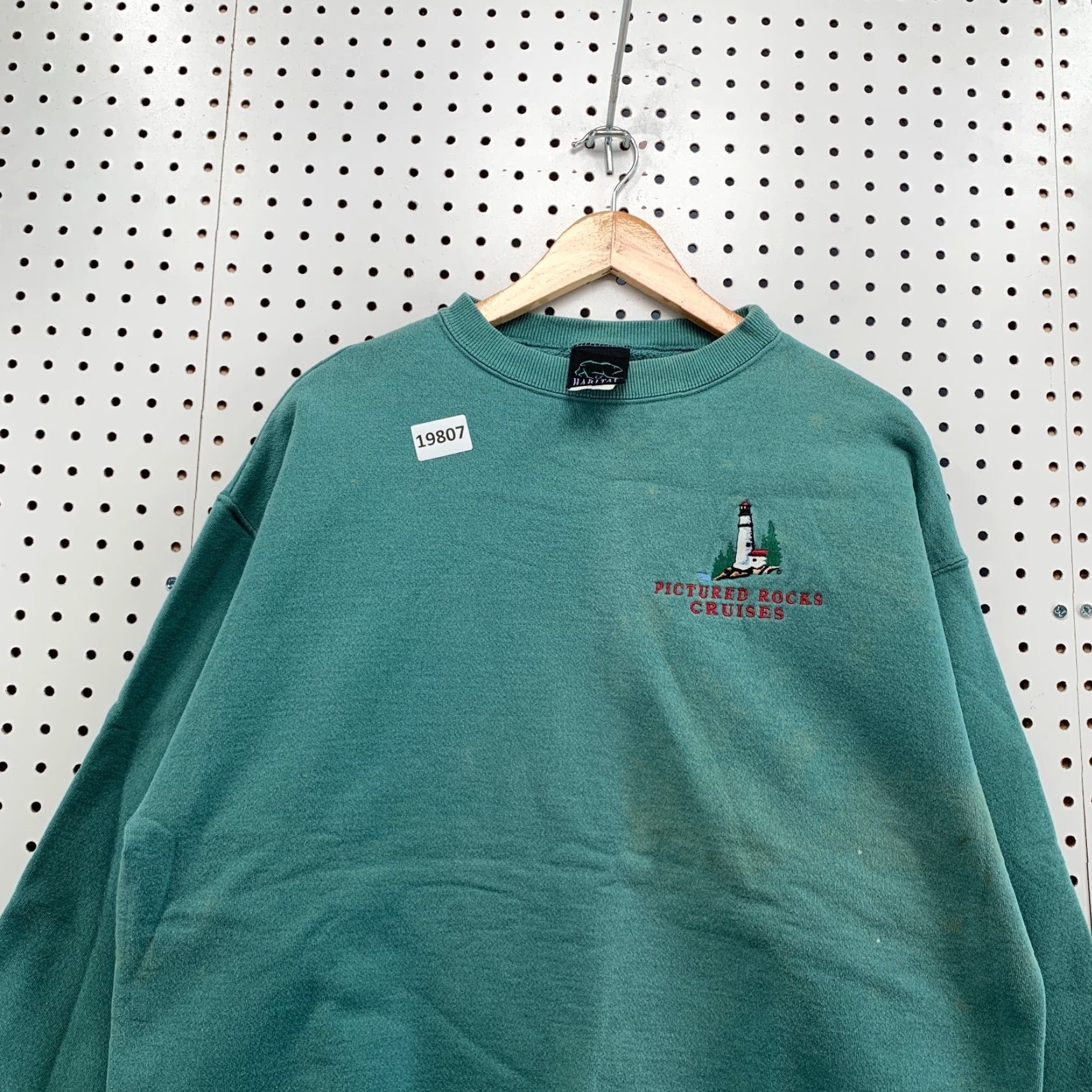 Habitat Vintage Habitat Pictured Rock Cruises Crew Neck Sweatshirt Adult XL Green 90s Nature Outdoor Men's Size US XL / EU 56 / 4 - 7 Thumbnail