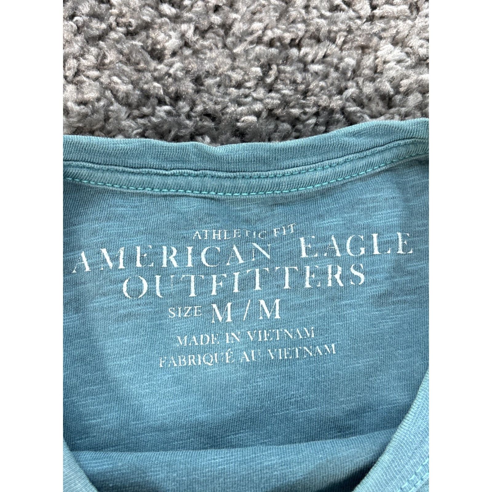 American Eagle Outfitters VINTAGE American Eagle Shirt Mens M Rugby Striped Polo Blue Black Y2K Size US M / EU 48-50 / 2 - 4 Thumbnail
