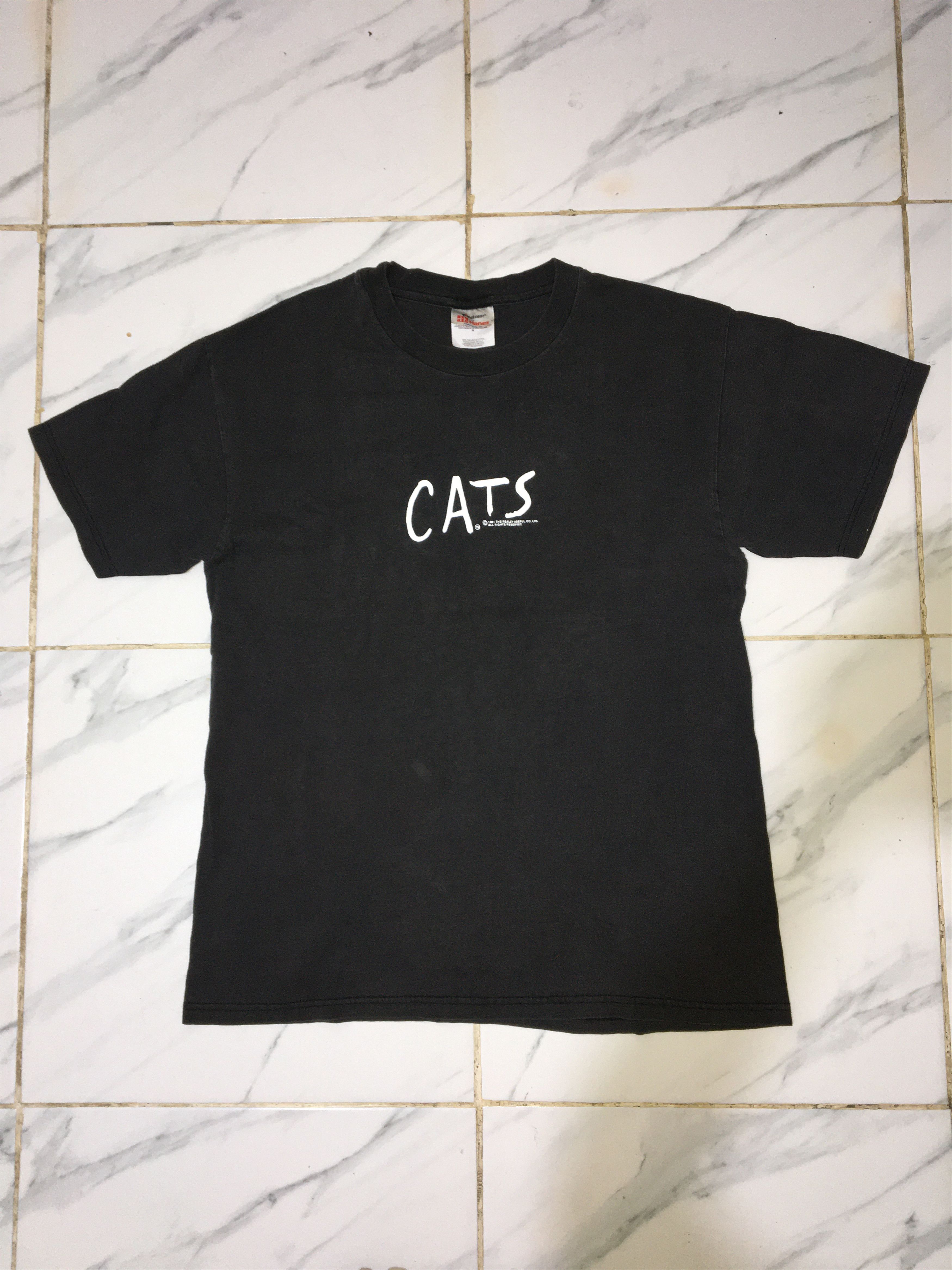 Vintage Vintage 80s Stedman by Hanes Cats The Musical Tshirt Size US M / EU 48-50 / 2 - 1 Thumbnail