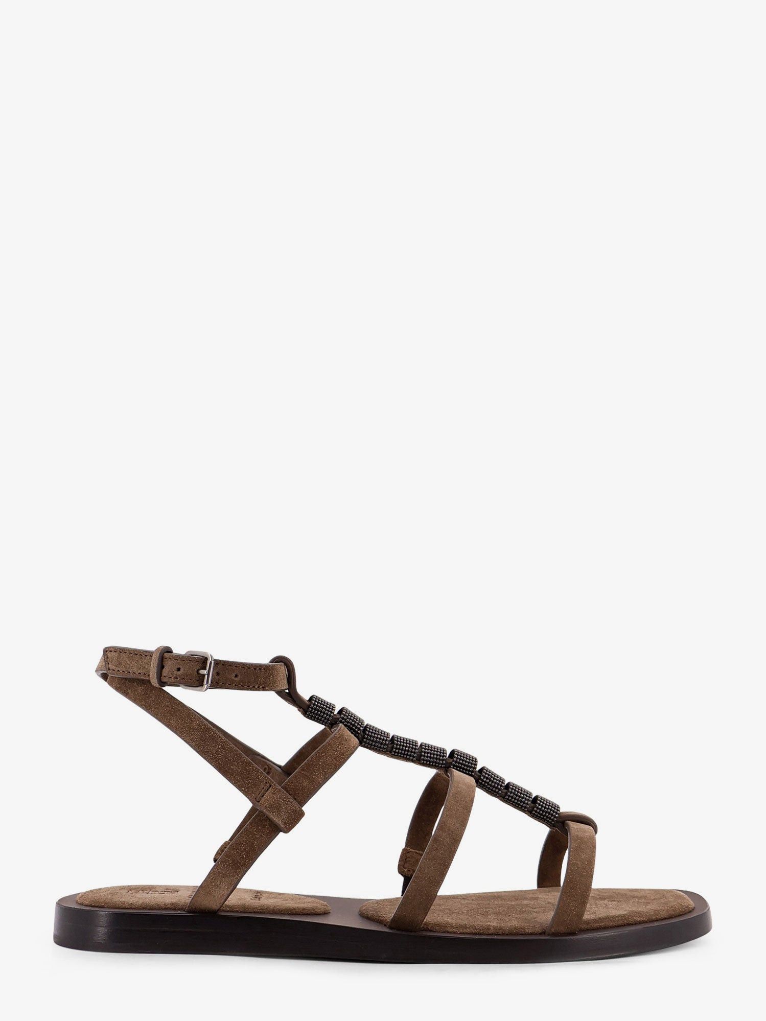 Brunello Cucinelli Brunello Cucinelli Suede sandals with Monili details IT 37 Women - USA Tariffs Included Size US 7 / IT 37 - 1 Thumbnail