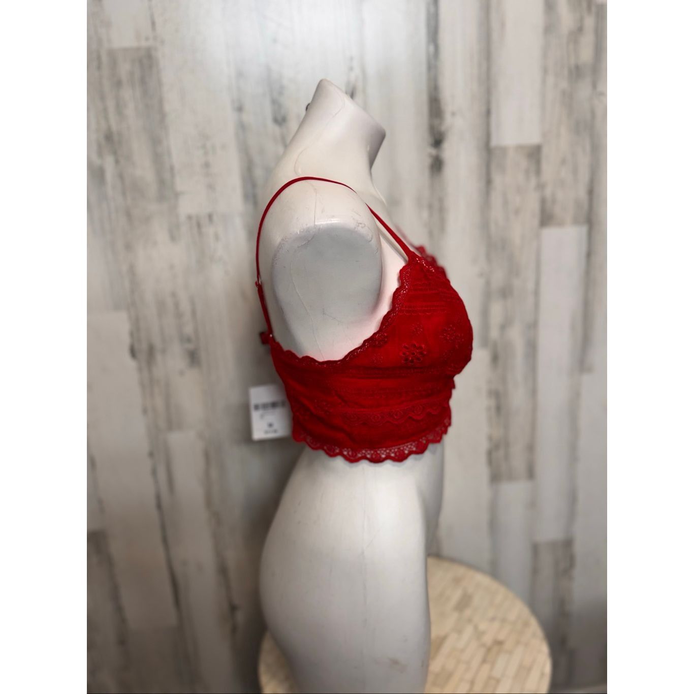Forever 21 Forever 21 Red Lace Bralette Crop Top – Size M Size M / US 6-8 / IT 42-44 - 3 Thumbnail