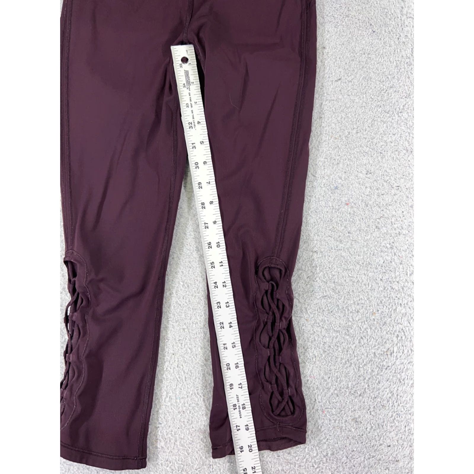 Lululemon Lululemon Crop Pants Women's 2 Red Tied to It Luxtreme Yoga 21" Inseam Athleisure Size 26" / US 2 / IT 38 - 5 Thumbnail