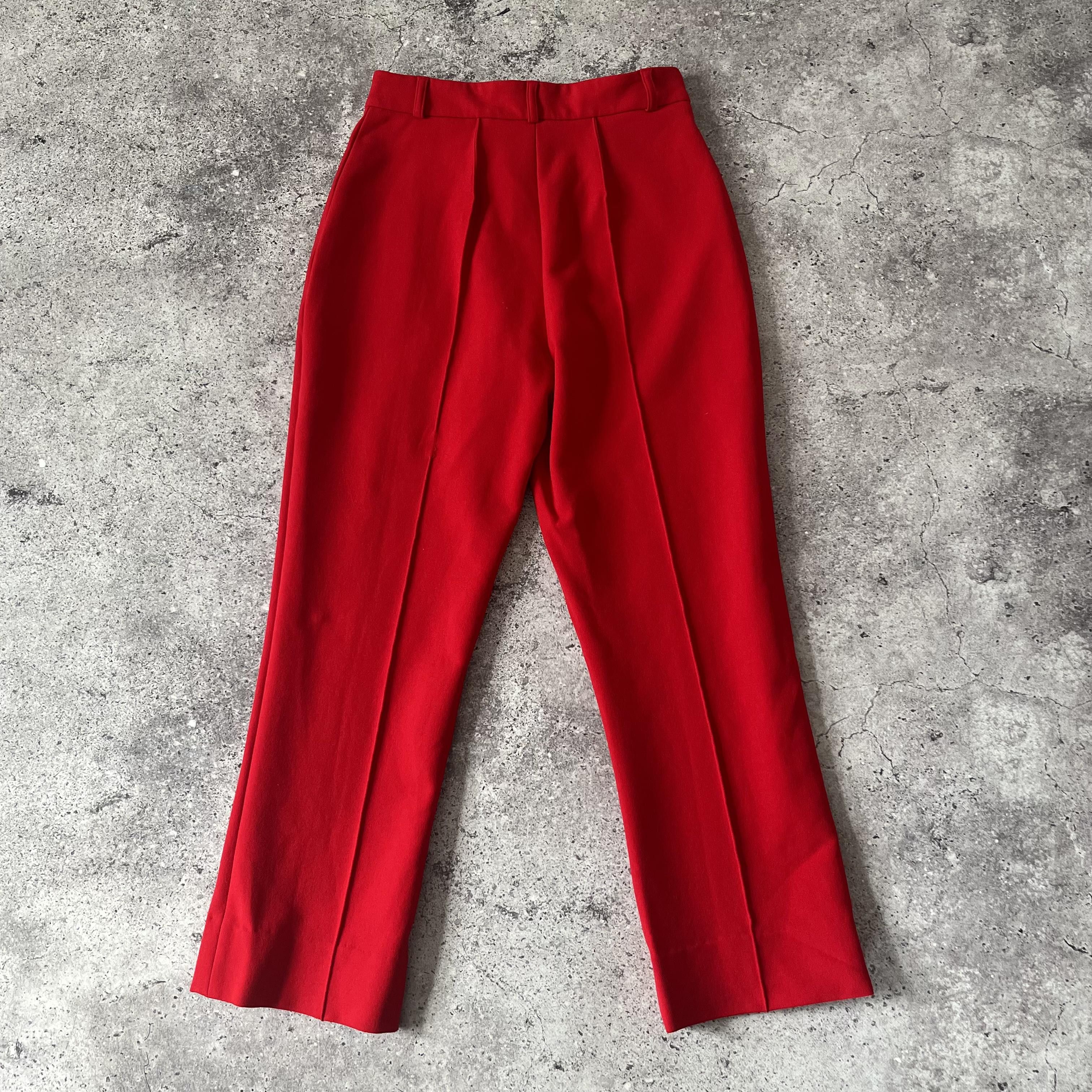 Designer × Kenzo Vintage Y2K Kenzo Jungle Red Formal Trousers Size 26" / US 2 / IT 38 - 4 Thumbnail