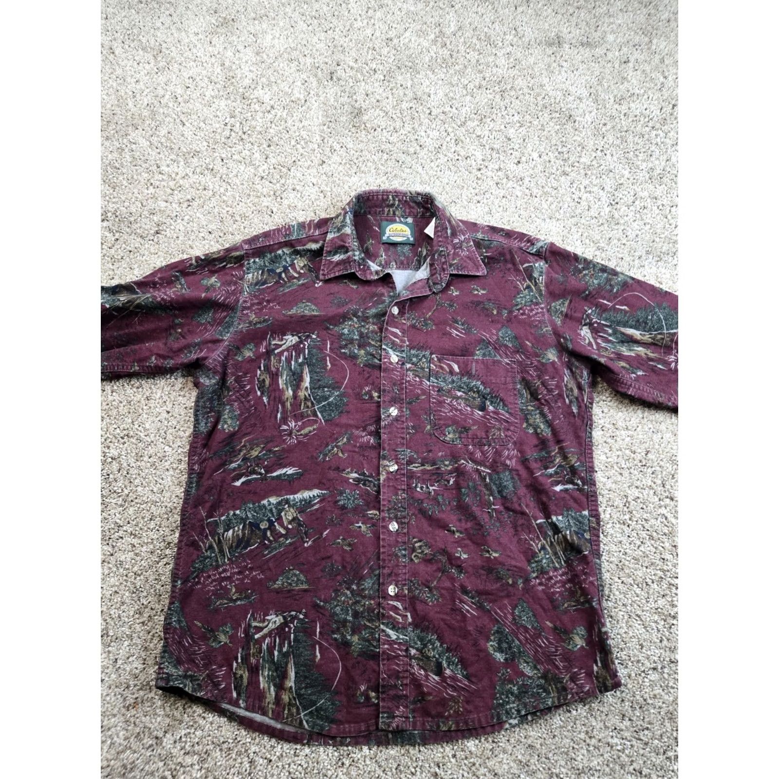 Vintage VINTAGE Cabela's Flannel Shirt Mens Large Pioneer Print Long Sleeve Outdoor USA Shirt Size US L / EU 52-54 / 3 - 3 Thumbnail