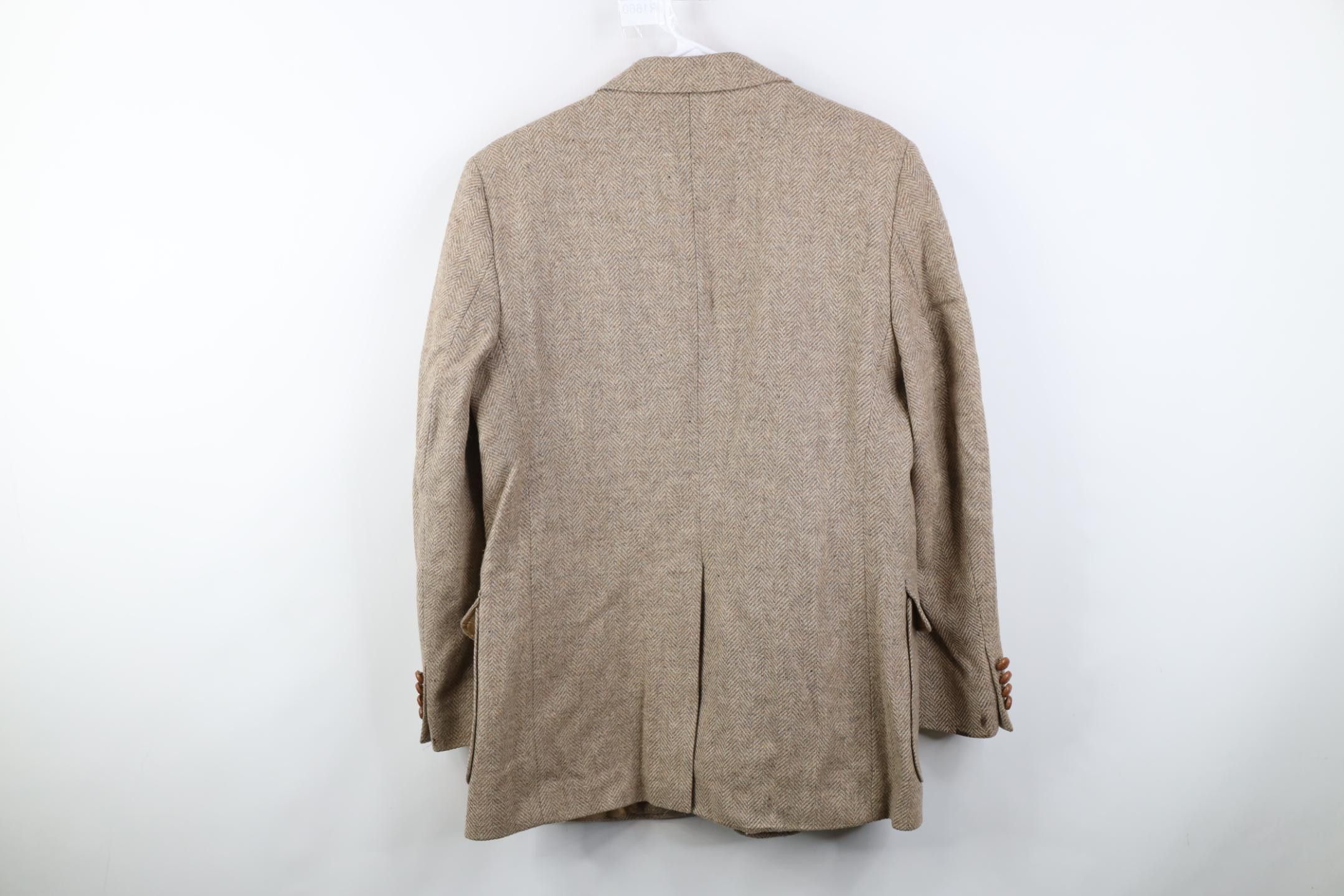 Vintage Vintage 70s Streetwear Herringbone Suit Coat Blazer Jacket Size US XXL / EU 58 / 5 - 20 Thumbnail