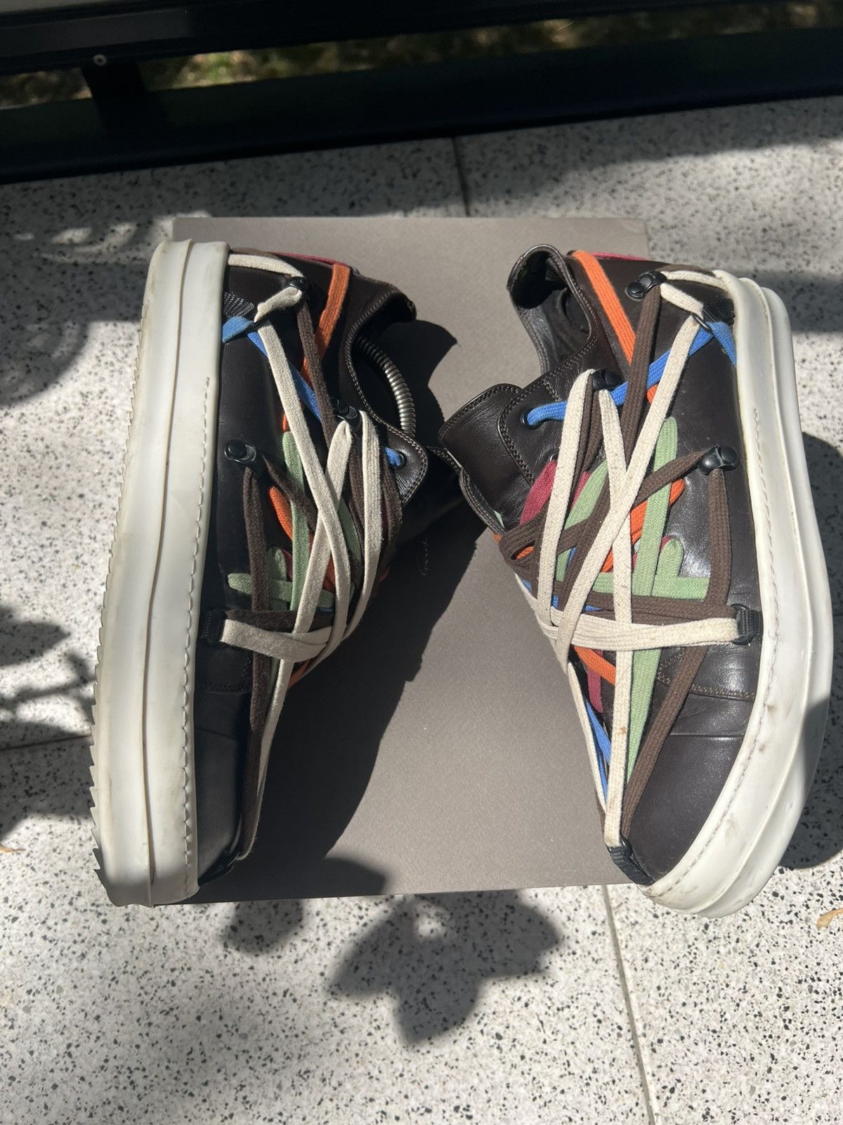 Rick Owens Rick Owens Multicolor Megalace Low Ramones Size US 8.5 / EU 41-42 - 4 Thumbnail