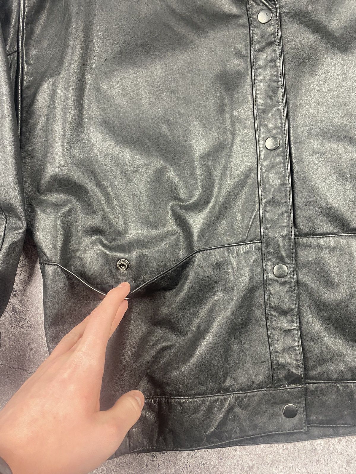 Genuine Leather × Vintage Vintage Bomber Leather Jacket RIRI zip Avirex Schott 70-80s Size US M / EU 48-50 / 2 - 4 Thumbnail