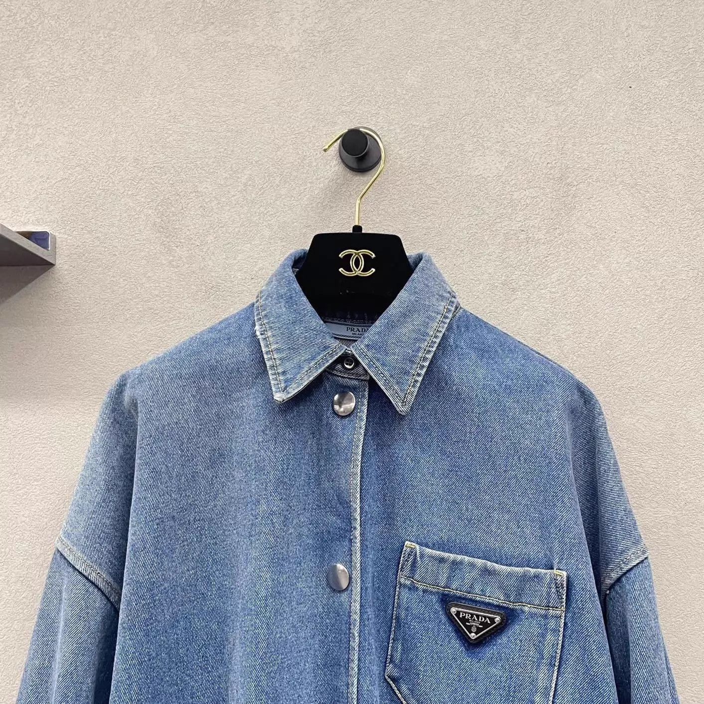 Prada PRADA Denim Blue Jacket 38 Size XS / US 0-2 / IT 36-38 - 3 Thumbnail