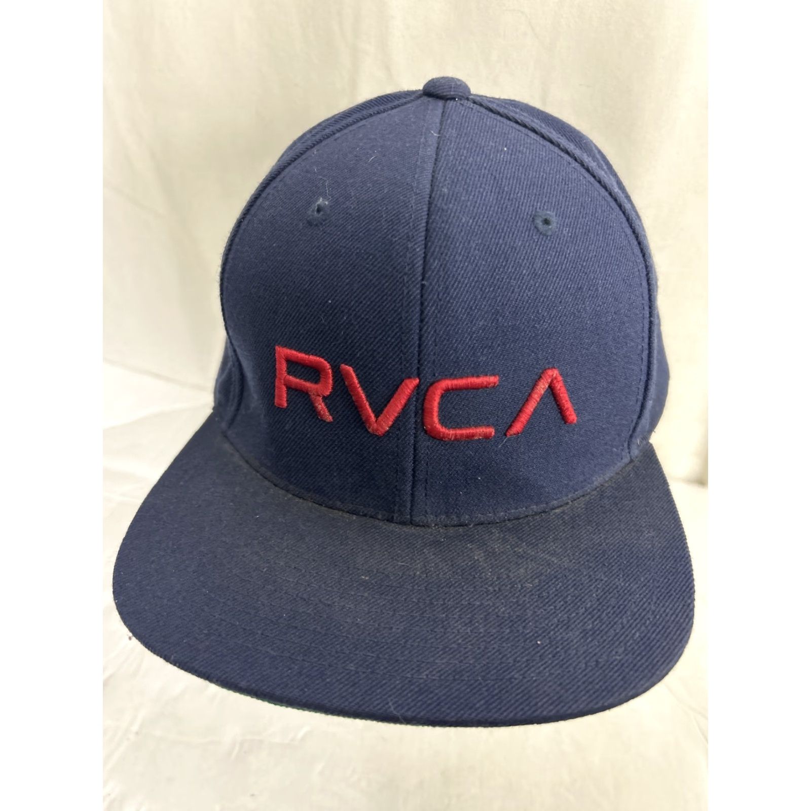 RVCA RVCA Hat SnapBack Navy Blue Red Adjustable One Size Men Men’s Navy Blue Red Snapback Hat Size ONE SIZE - 3 Thumbnail