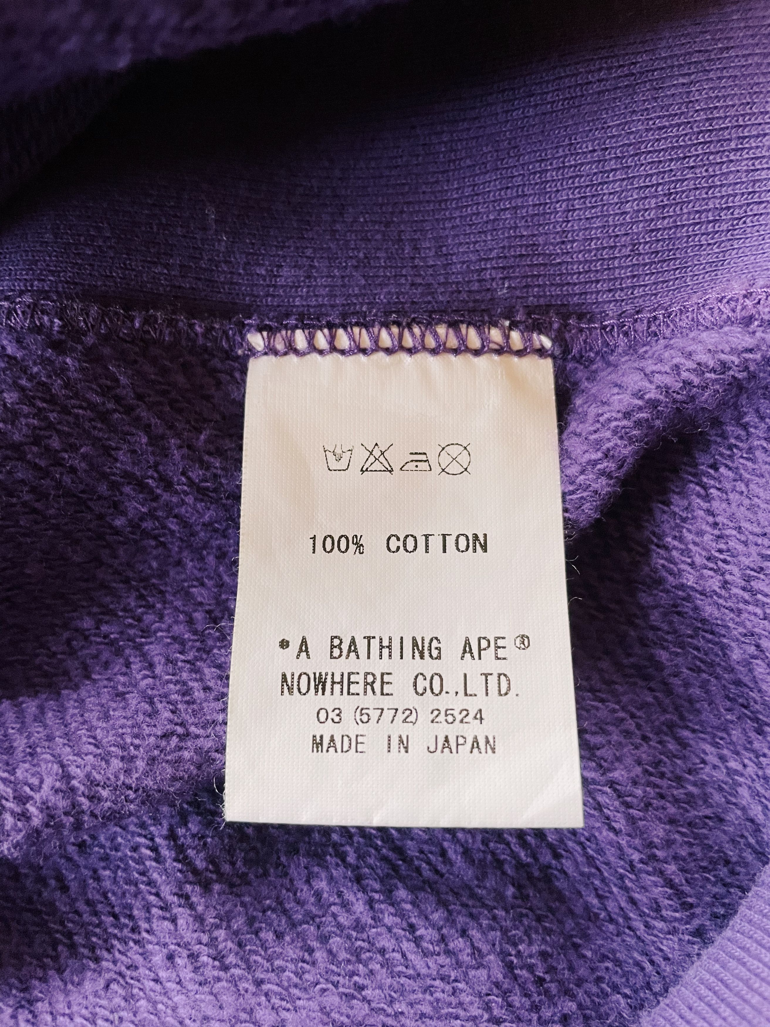 Bape Vintage Y2K A Bathing Ape Bapesta Spellout Full zip Hoodie Size US XL / EU 56 / 4 - 5 Thumbnail