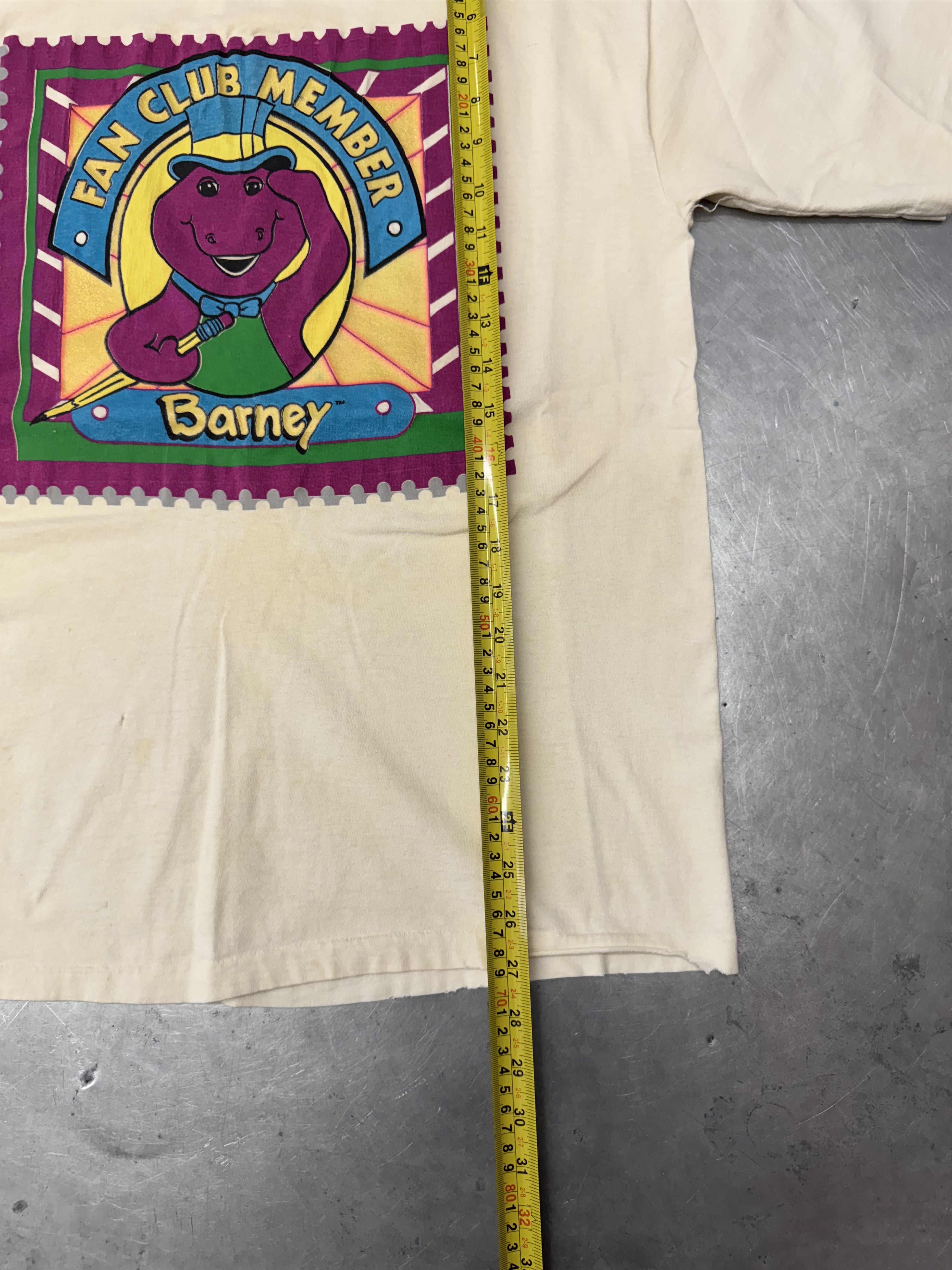 Logo 7 Vintage Barney Fan Club Tee Size US L / EU 52-54 / 3 - 4 Thumbnail
